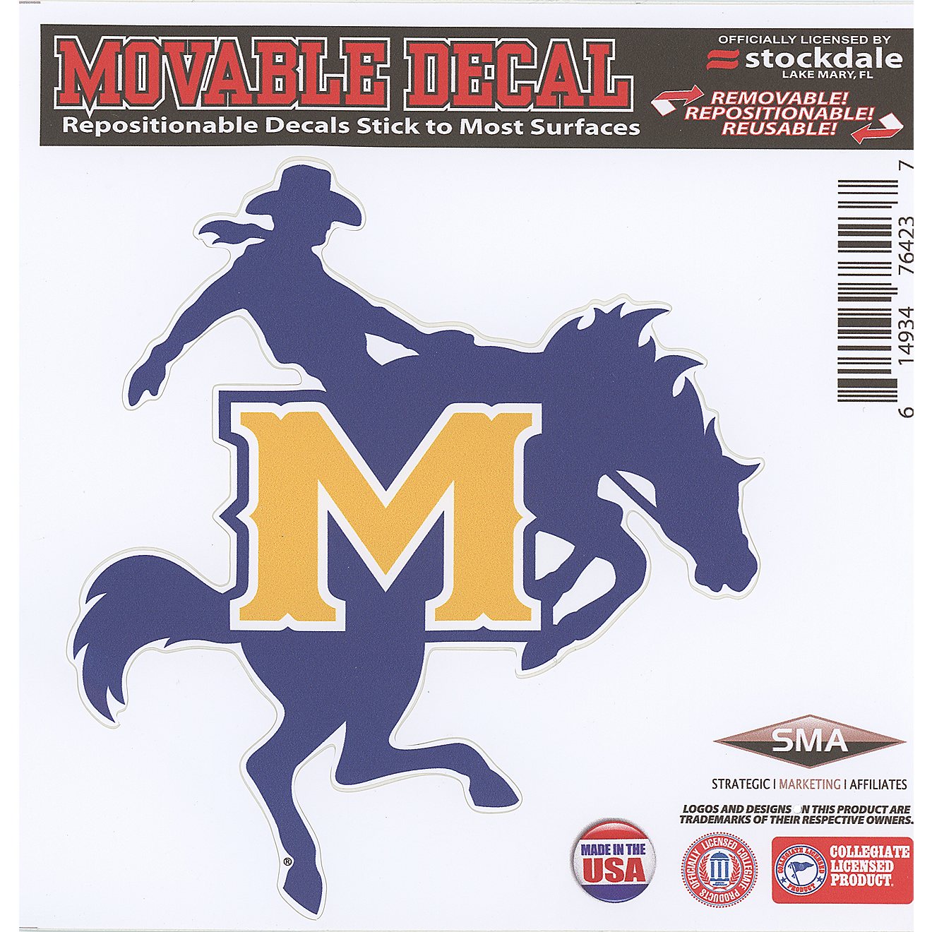 Stockdale McNeese State University Decal                                                                                         - view number 1