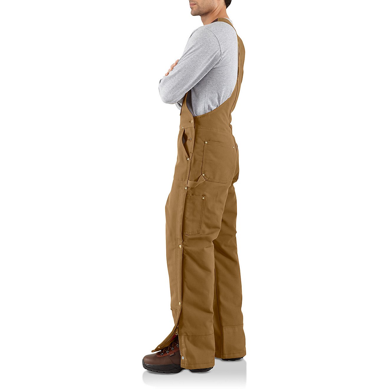 Carhartt Men's Quilt Lined Zip to Thigh Bib Overalls                                                                             - view number 5