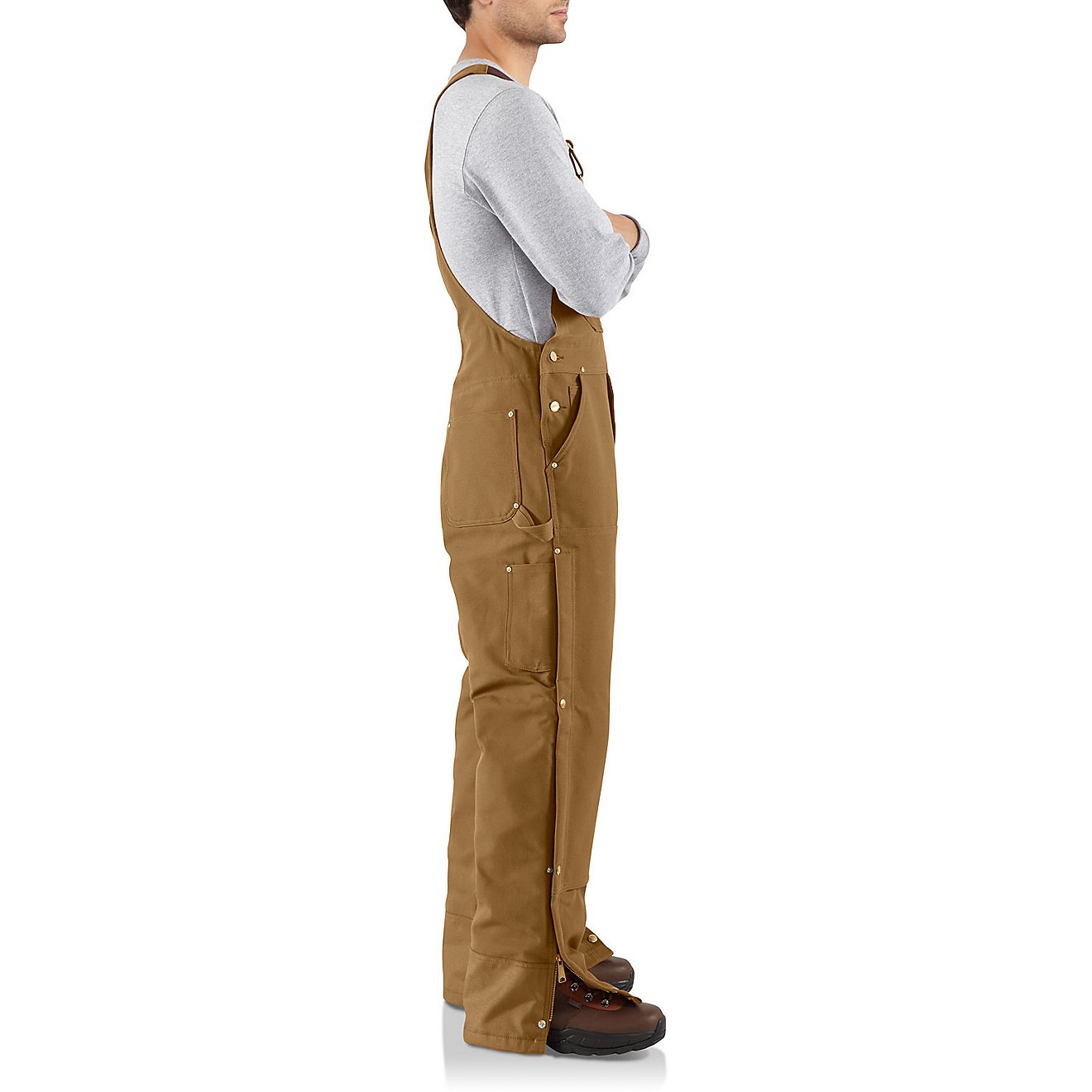 Carhartt Men's Quilt Lined Zip to Thigh Bib Overalls                                                                             - view number 6