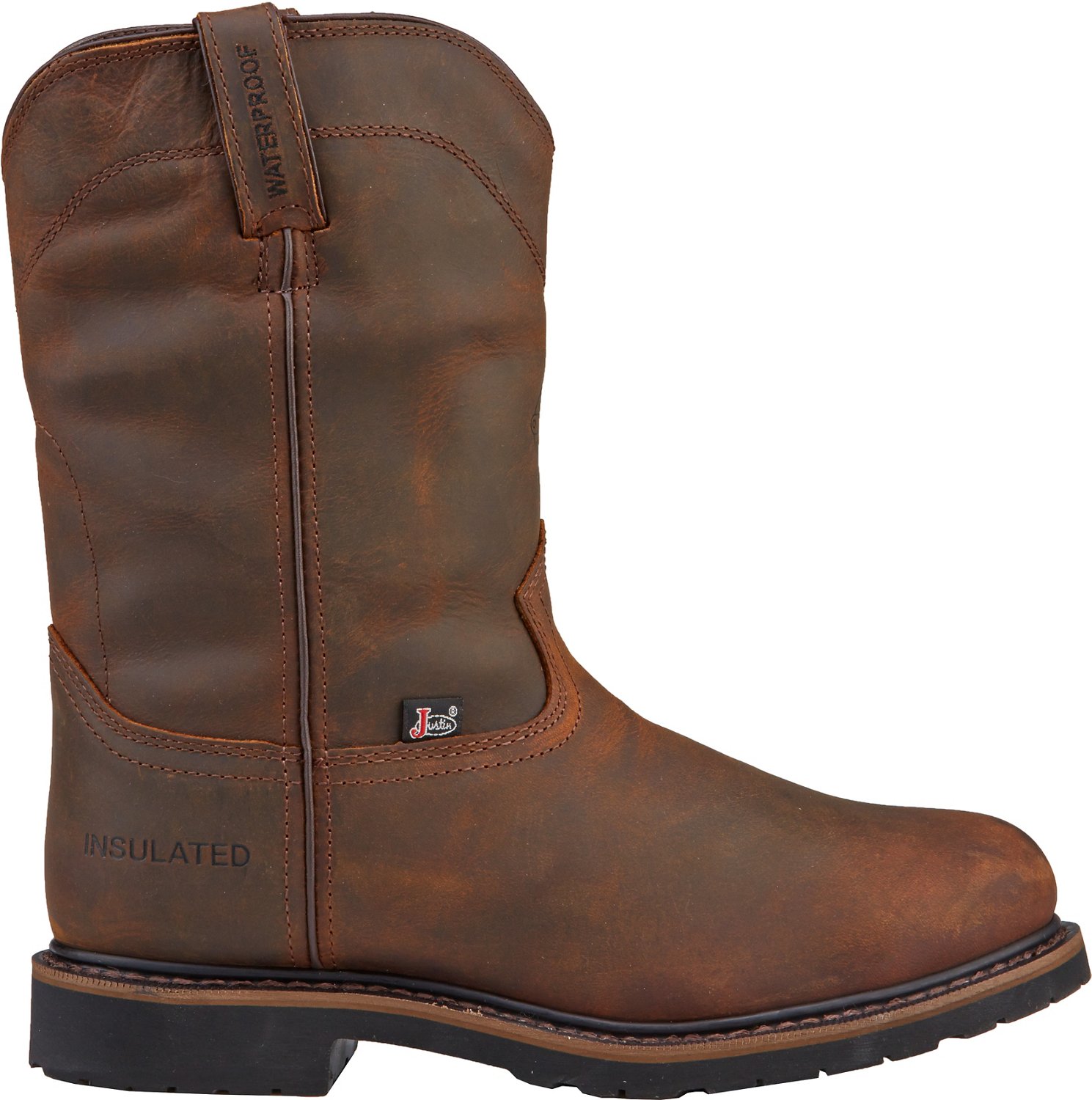 justin men's wyoming insulated waterproof work boots