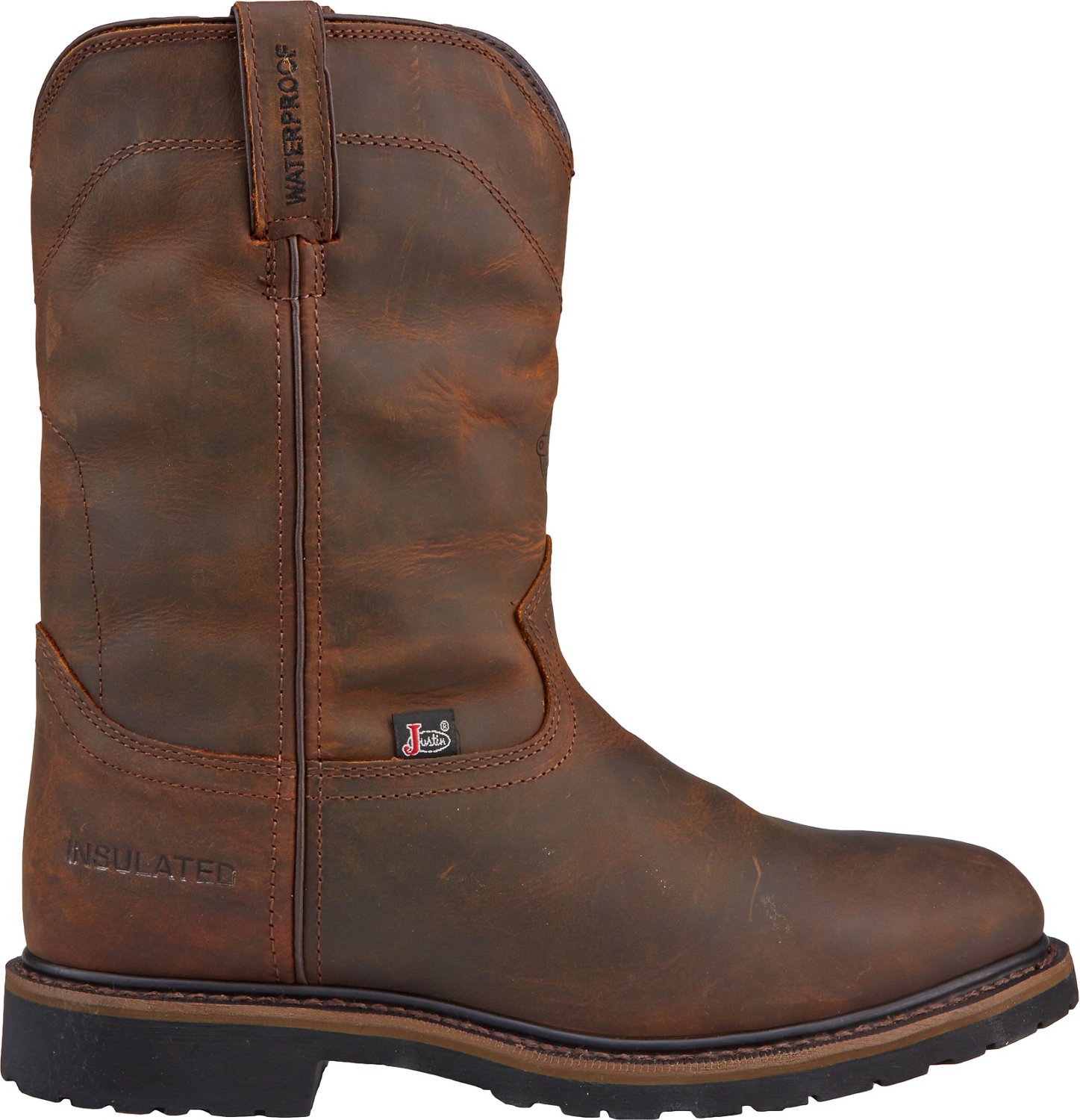 justin men's wyoming insulated waterproof work boots
