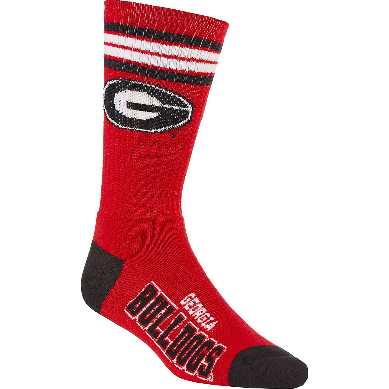 For Bare Feet Adults' University of Georgia 4-Stripe Deuce Socks                                                                 - view number 1