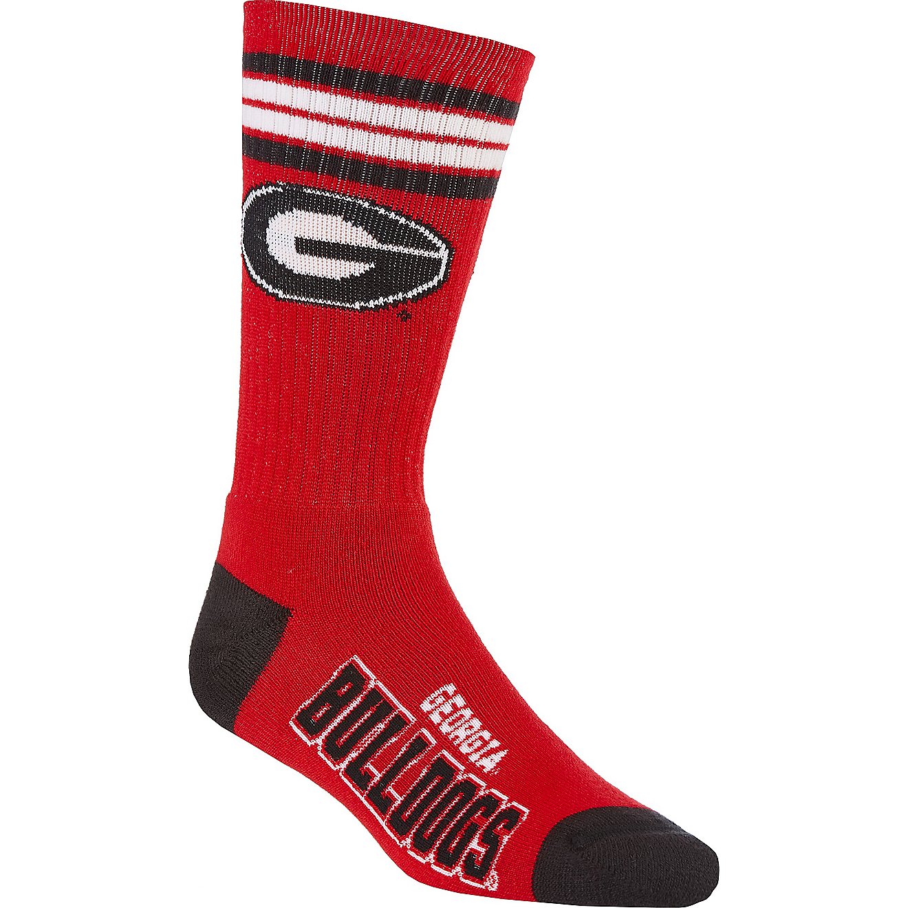 For Bare Feet Adults' University of Georgia 4-Stripe Deuce Socks                                                                 - view number 1
