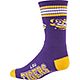 For Bare Feet Adults' Louisiana State University 4-Stripe Deuce Socks                                                            - view number 1 image