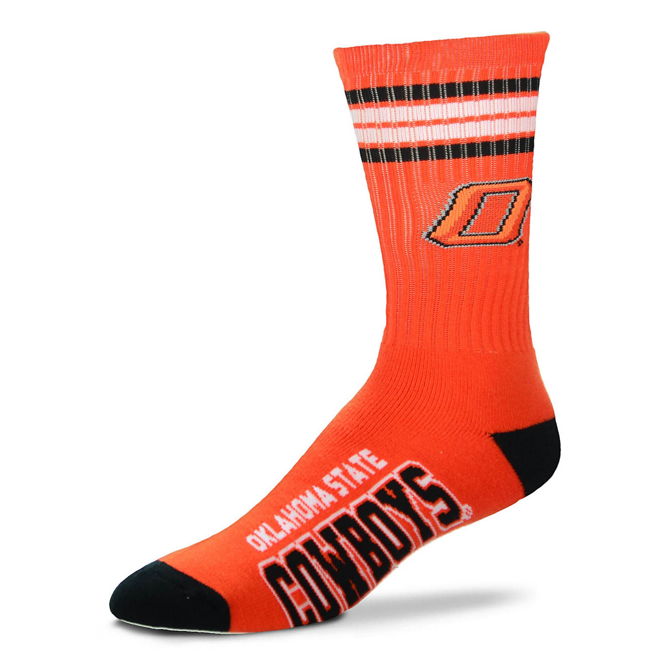 For Bare Feet Adults' Oklahoma State University 4-Stripe Deuce Socks                                                             - view number 1