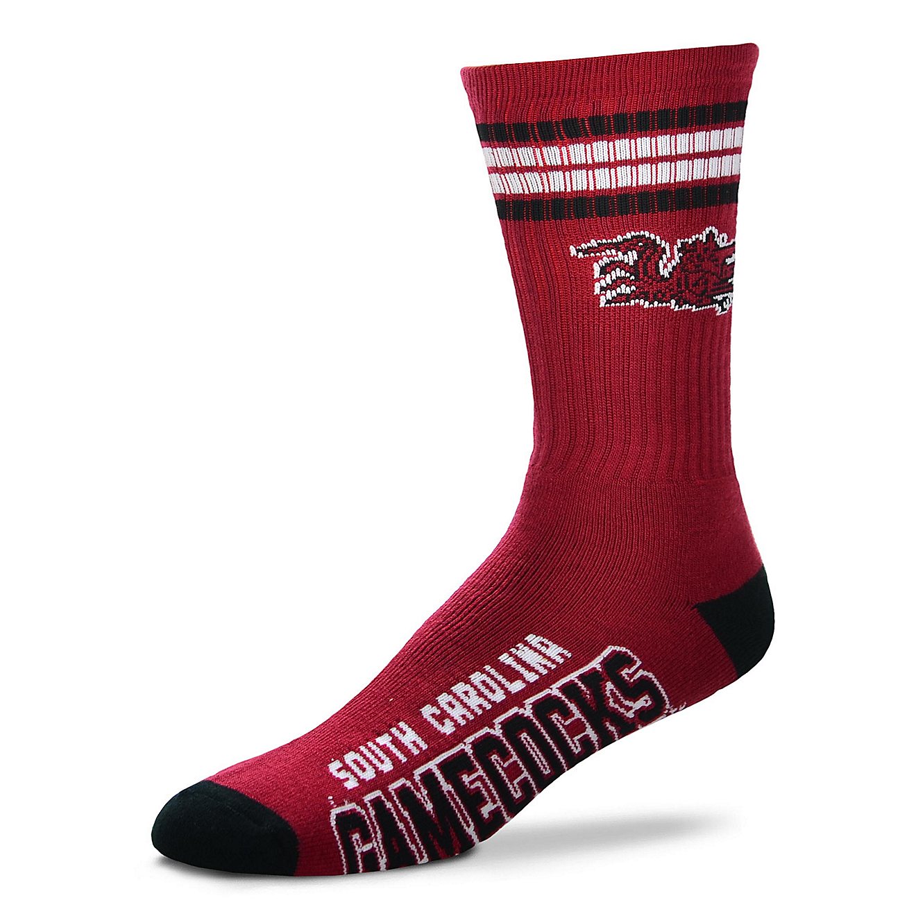 For Bare Feet Adults' University of South Carolina 4-Stripe Deuce Socks                                                          - view number 1