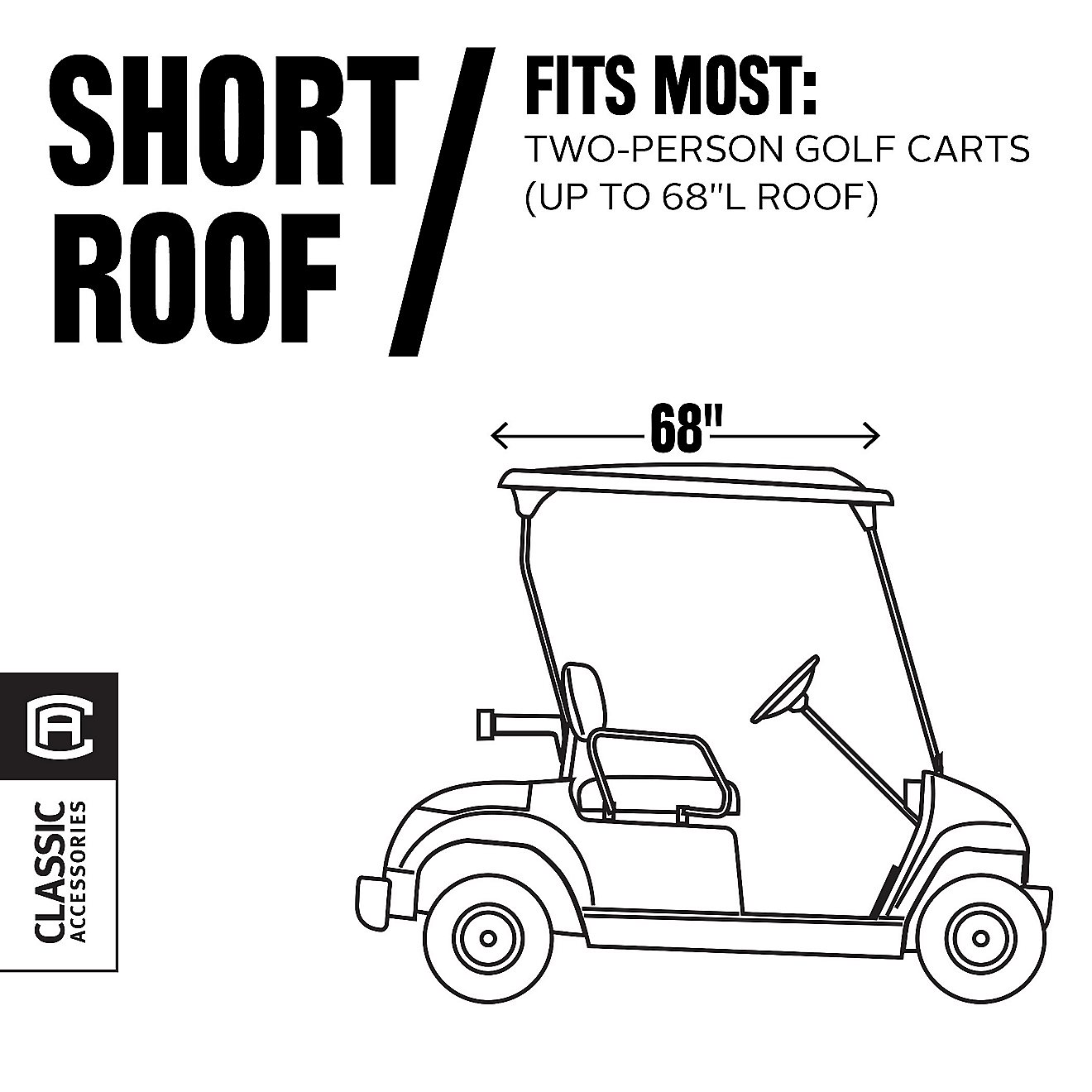 Classic Accessories Short Roof Travel Golf Cart Enclosure                                                                        - view number 7
