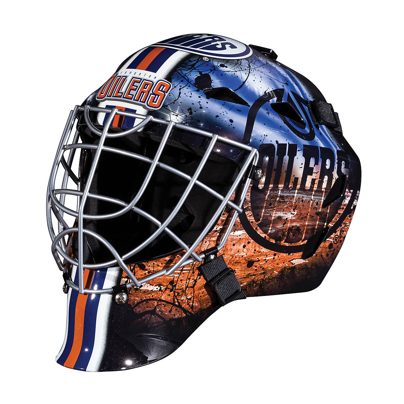 Franklin Boys' Edmonton Oilers GFM 1500 Goalie Face Mask                                                                         - view number 1