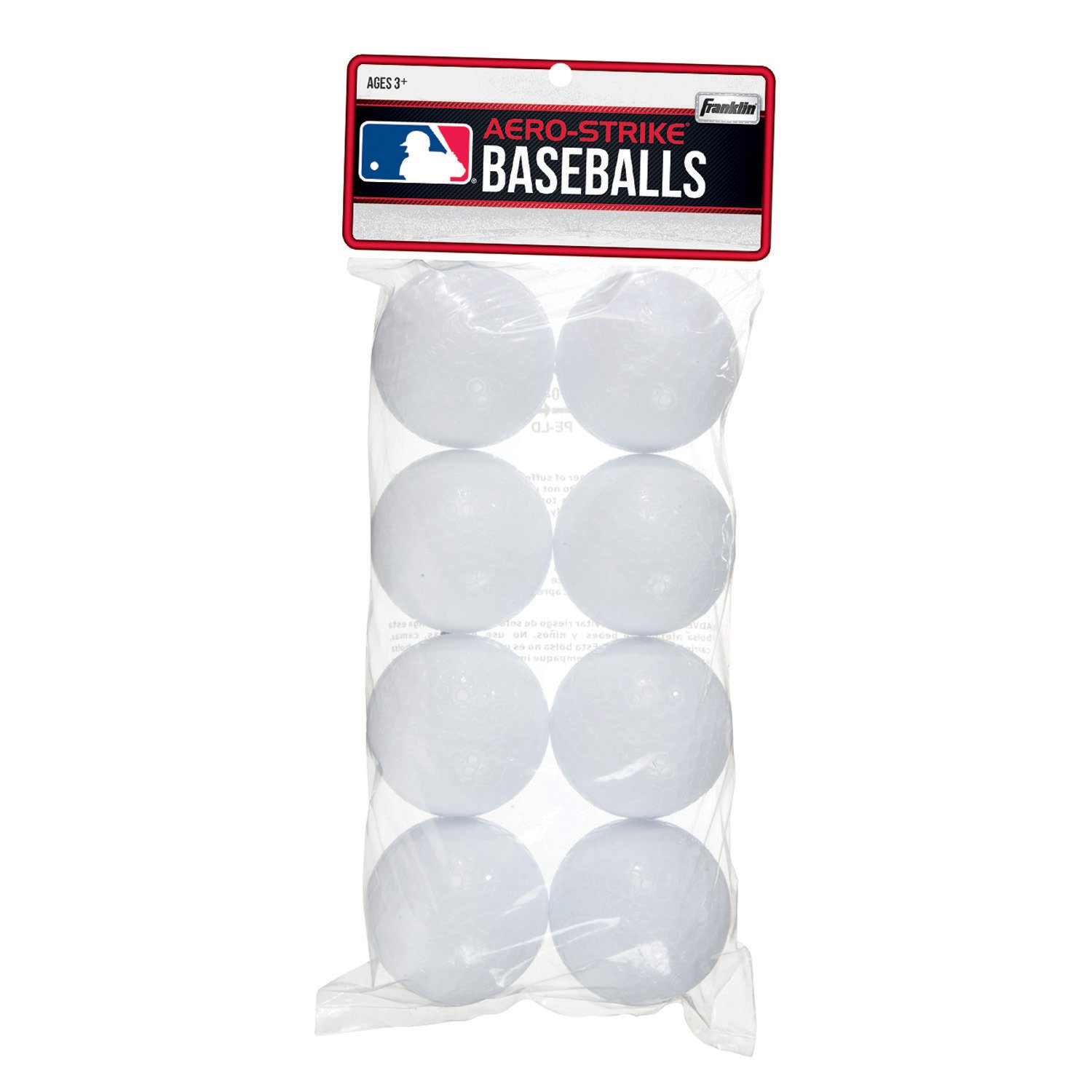 Franklin MLB Plastic Baseballs 8Pack Academy