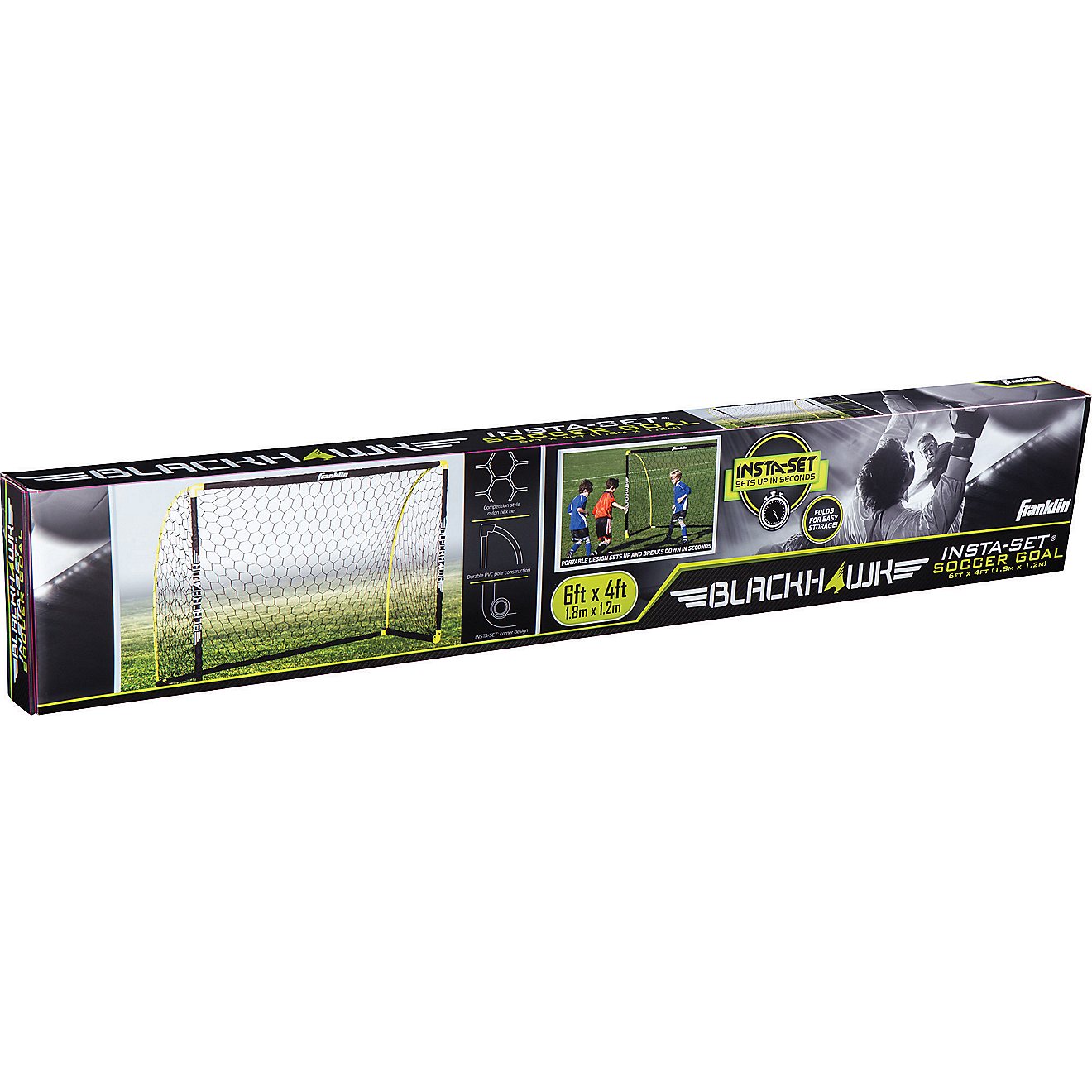 Franklin 4 ft x 6 ft Black Hawk Portable Soccer Goal                                                                             - view number 2