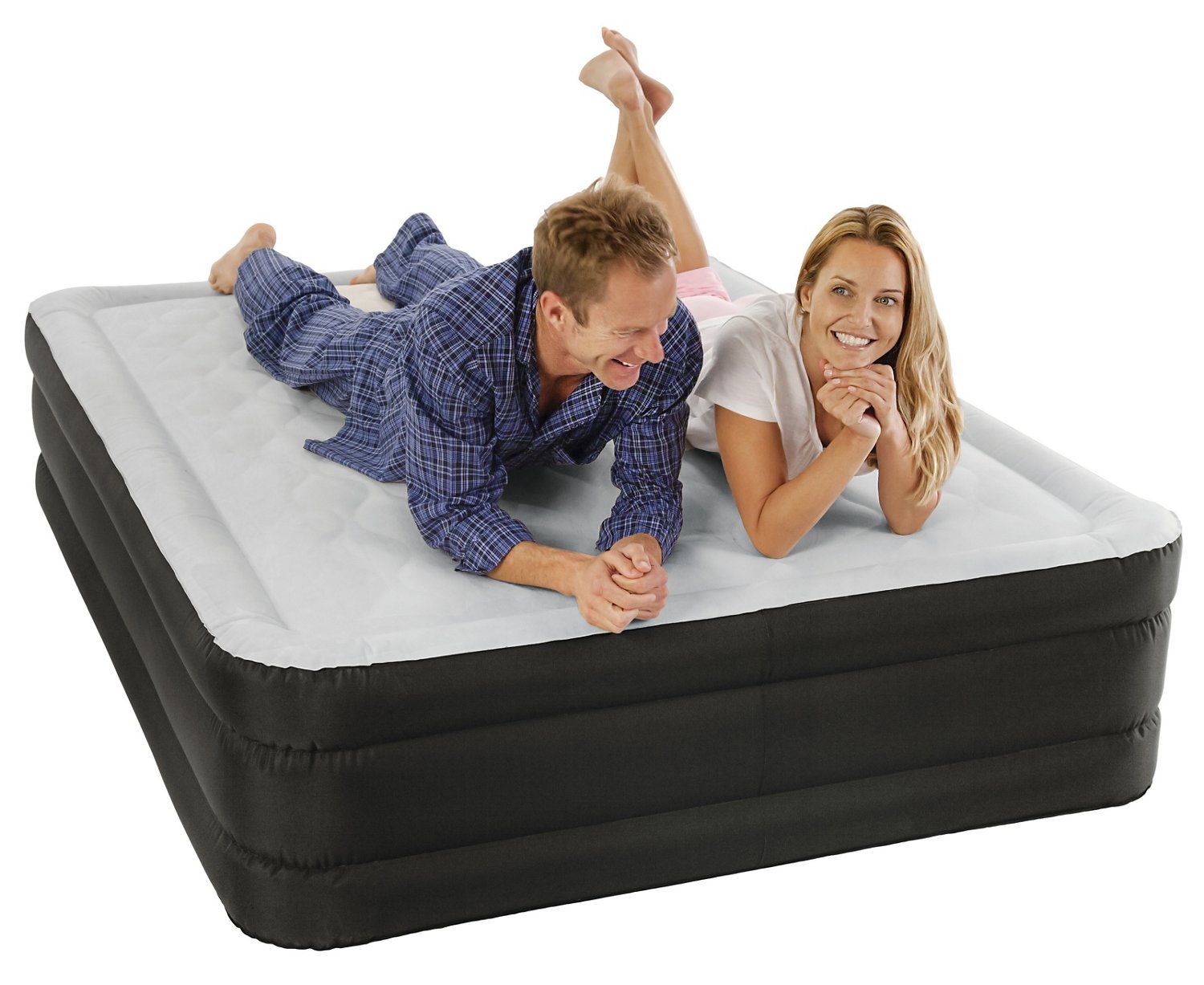 Air Comfort Deep Sleep Twin Raised Air Mattress with Built In Pump Academy