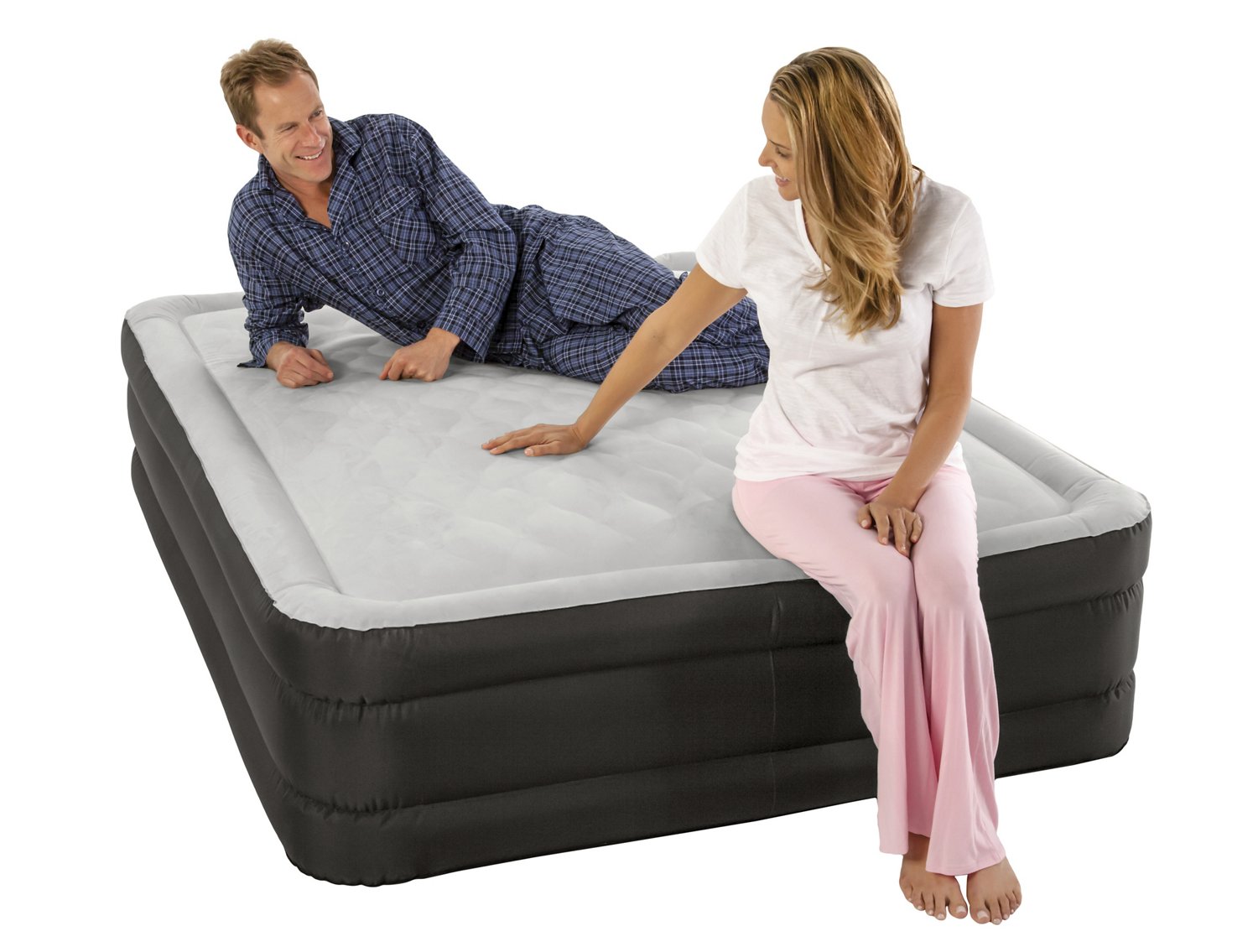 Air Comfort Deep Sleep Twin Raised Air Mattress with Built In Pump