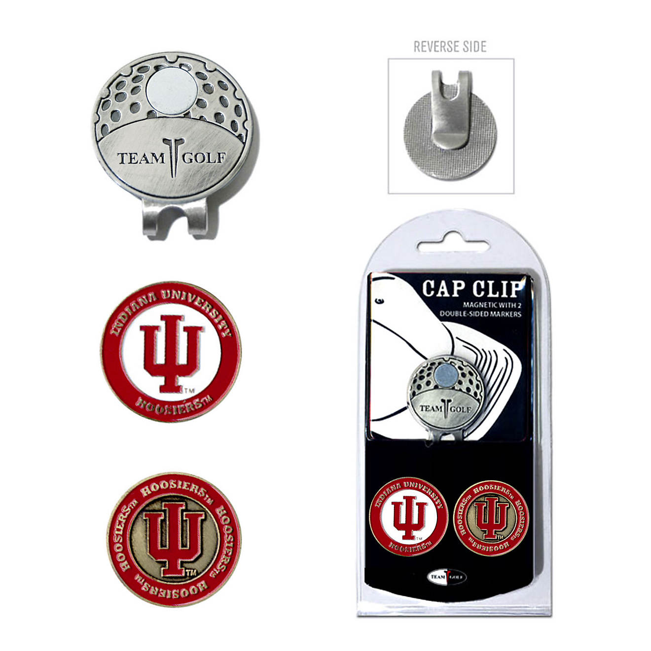 Team Golf Indiana University Cap Clip and Ball Marker Set                                                                        - view number 1