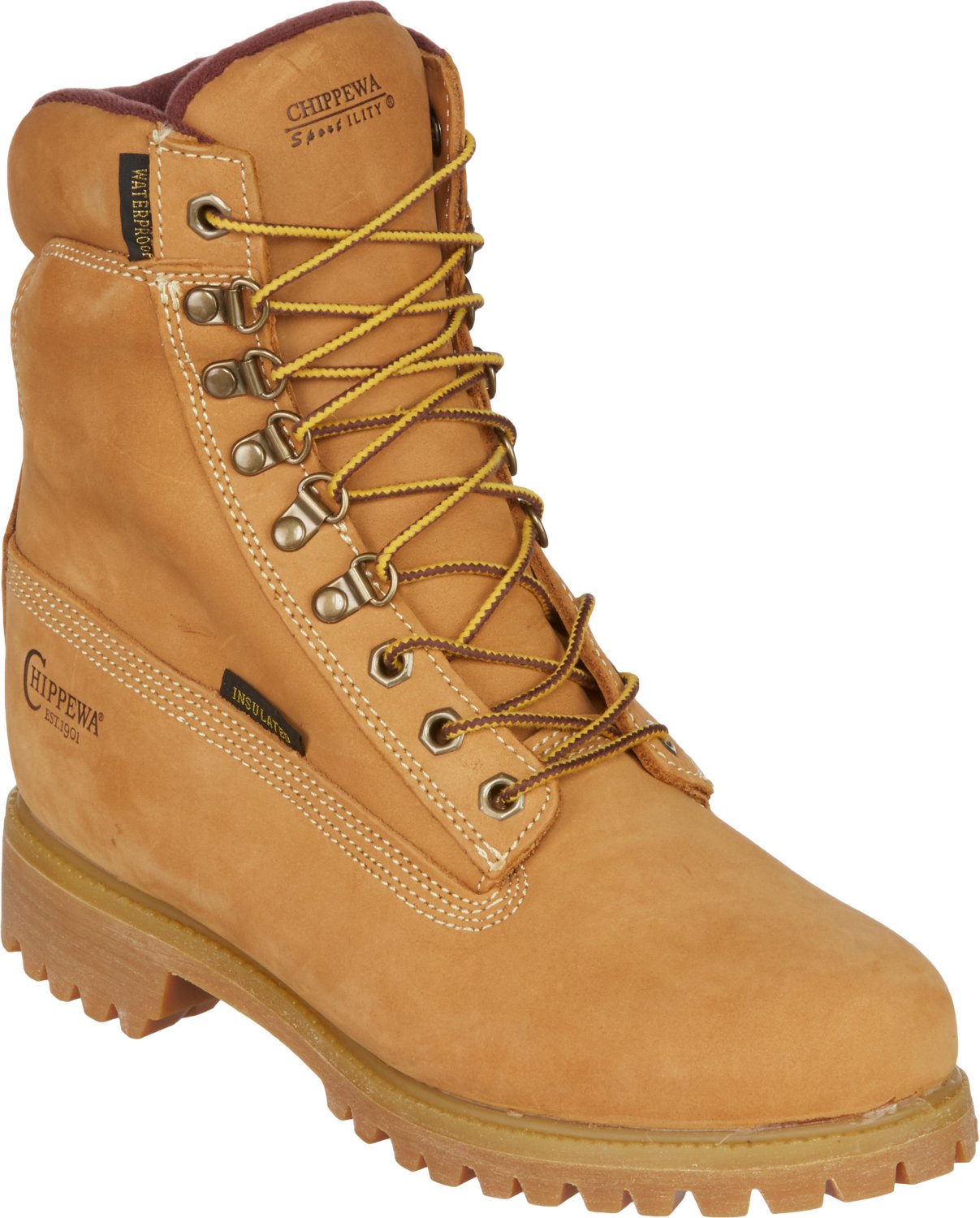 Chippewa Boots Men's Nubuc Utility Lace Up Work Boots Academy