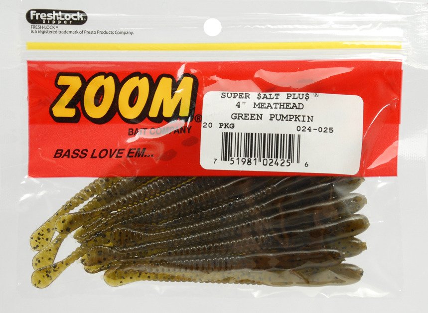 Zoom Meat Head 4" Plastic Baits 20Pack Academy