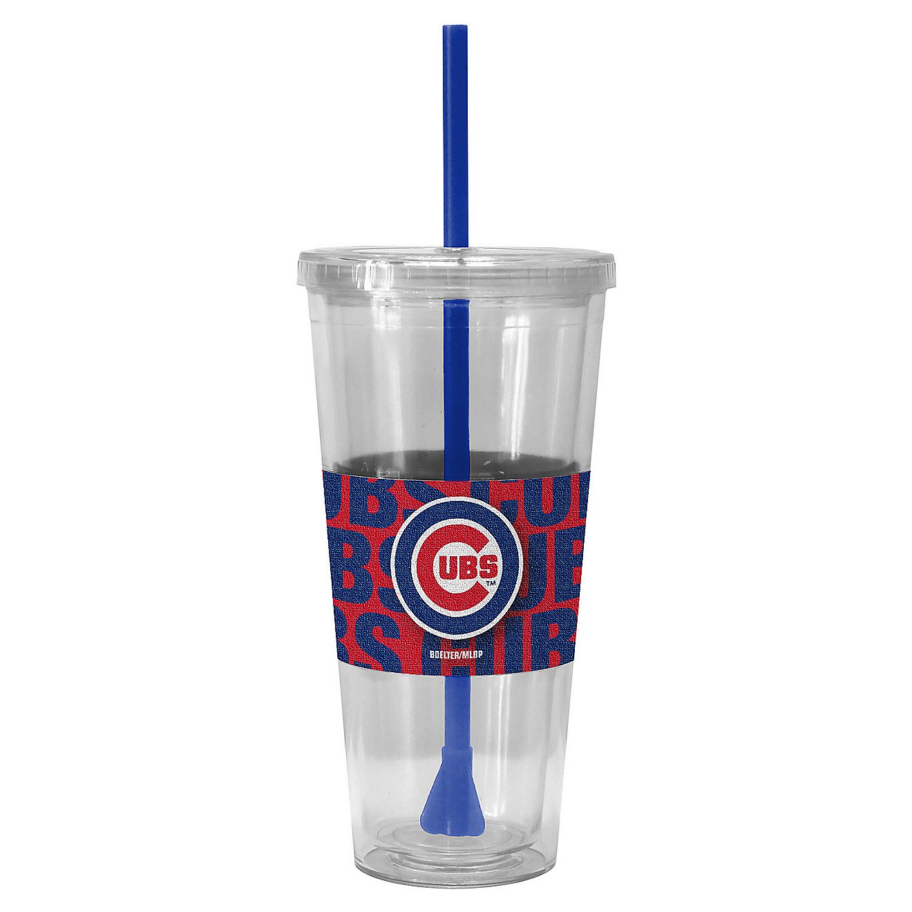 Boelter Brands Chicago Cubs Bold Neo Sleeve 22 oz. Straw Tumblers 2-Pack                                                         - view number 1