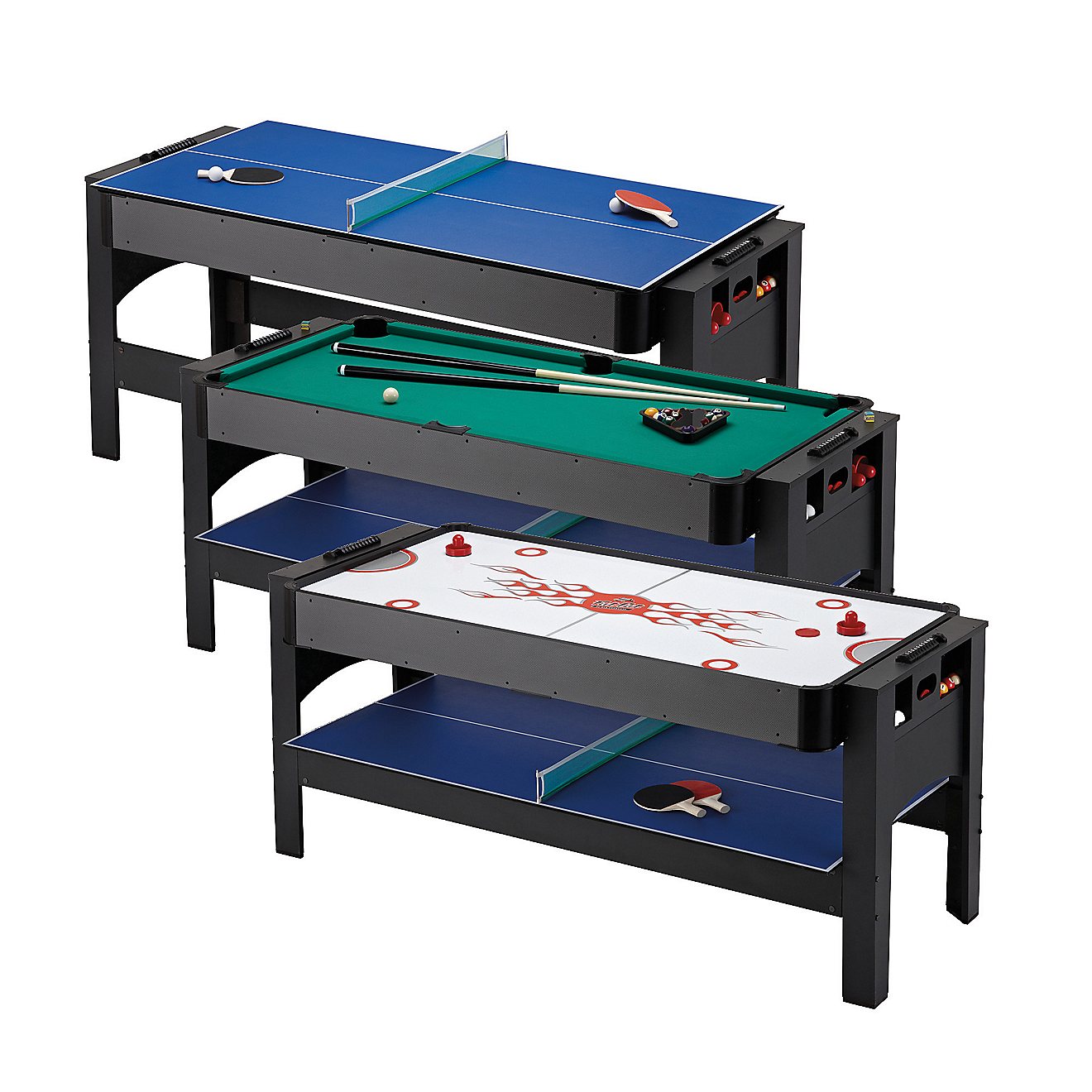 Fat Cat 3-in-1 Flip Air Hockey/Billiards/Table Tennis Game Table                                                                 - view number 1