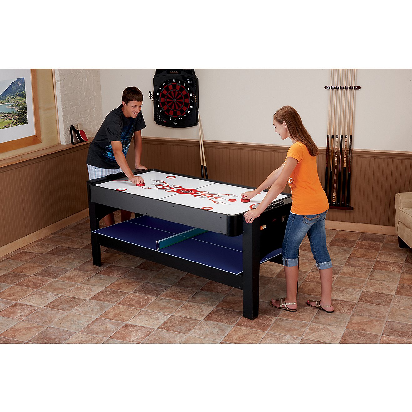 Fat Cat 3-in-1 Flip Air Hockey/Billiards/Table Tennis Game Table                                                                 - view number 17