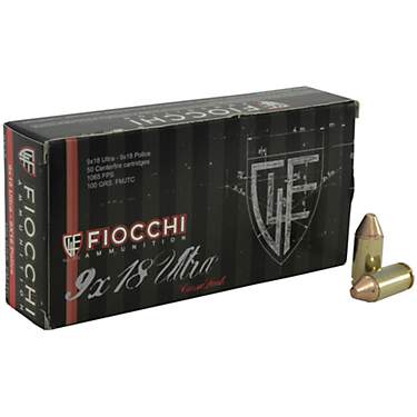 Fiocchi Specialty 9mm x 18mm Ultra Police 100-Grain Full Metal Jacket Centerfire Handgun Ammunition                             