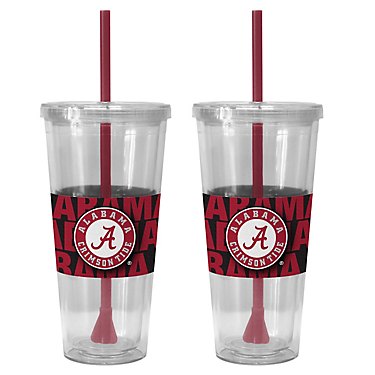 NCAA Alabama Crimson Tide Bling Straw Tumbler 22-Ounce