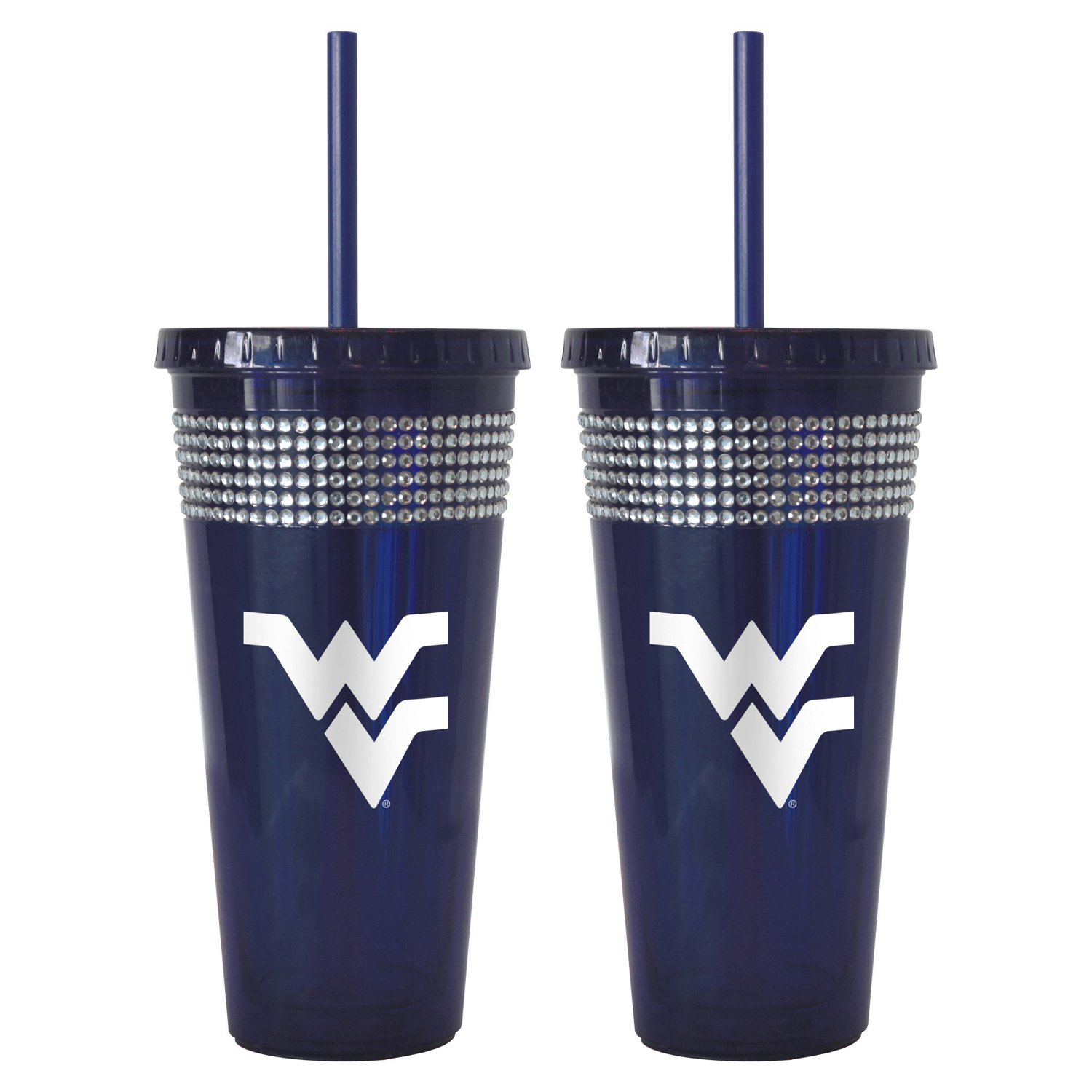Boelter Brands West Virginia University 22 oz. Bling Straw Tumblers 2