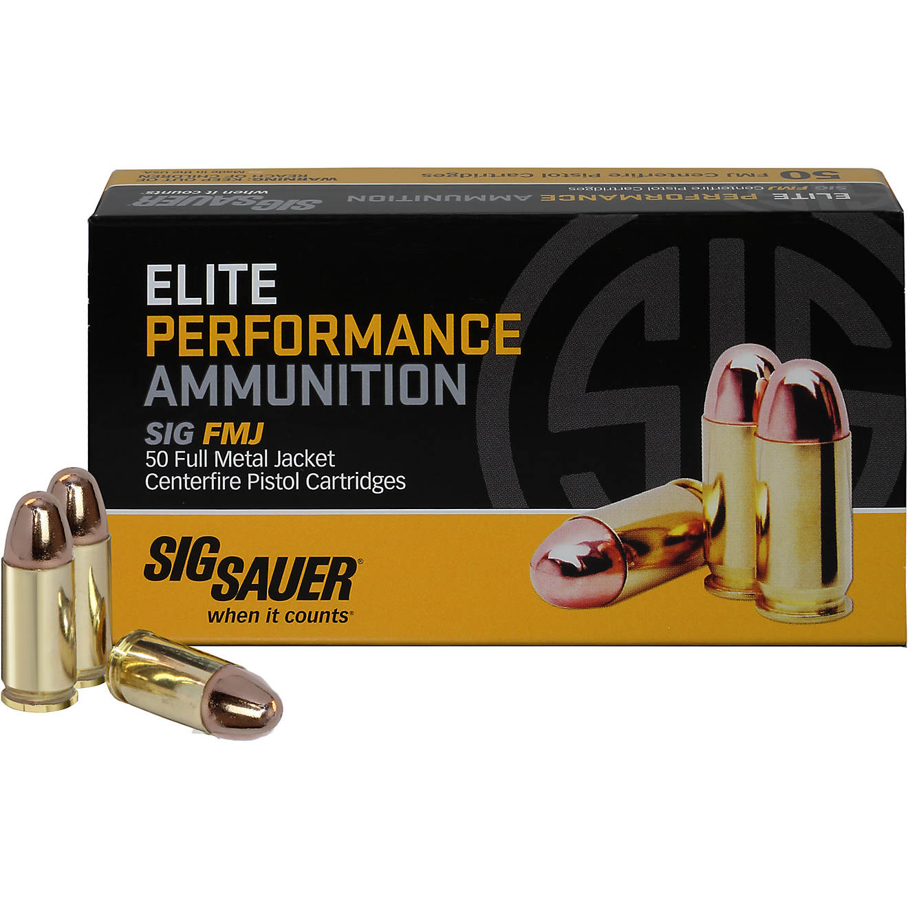 SIG SAUER Elite Ball 9mm 115-Grain Centerfire Pistol Ammunition                                                                  - view number 1