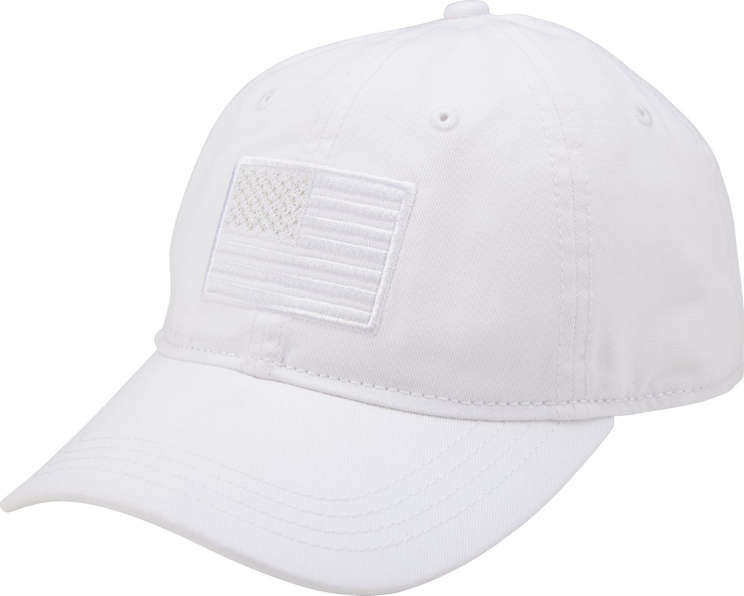 Academy Sports + Outdoors Men's Tonal American Flag Solid Twill Hat