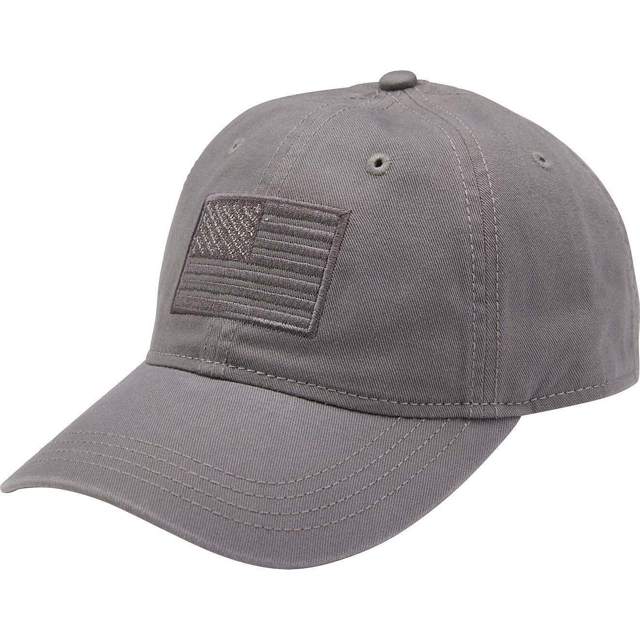 Academy Sports + Outdoors Men's Tonal American Flag Solid Twill Hat                                                              - view number 1