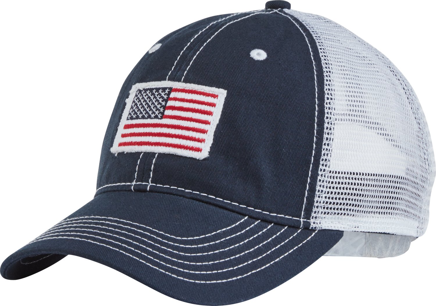 Academy Sports + Outdoors Men's American Flag Trucker Hat Academy
