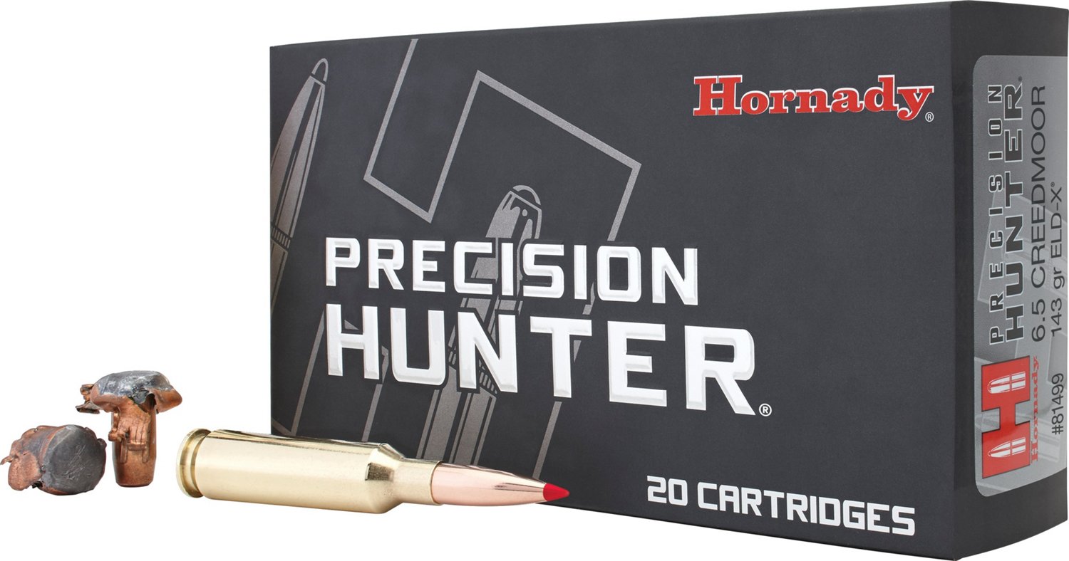 Hornady ELD-X™ Precision Hunter™ 6.5 Creedmoor 143-Grain Rifle Ammunition -  20 Rounds | Academy