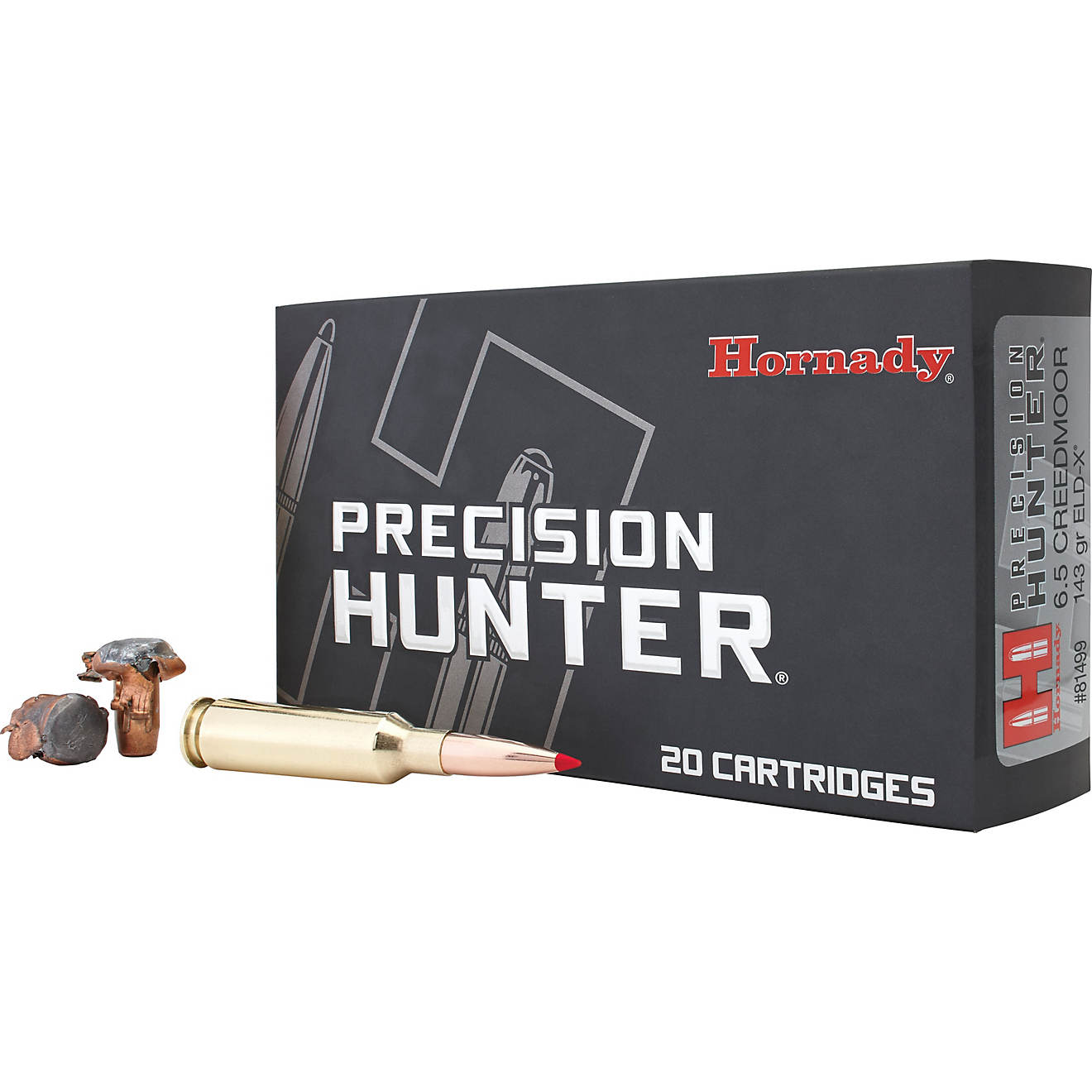 Hornady ELD-X™ Precision Hunter™ 6.5 Creedmoor 143-Grain Rifle Ammunition - 20 Rounds                                        - view number 1