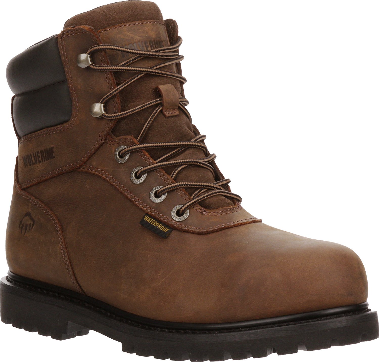 steel toe lace up work boots