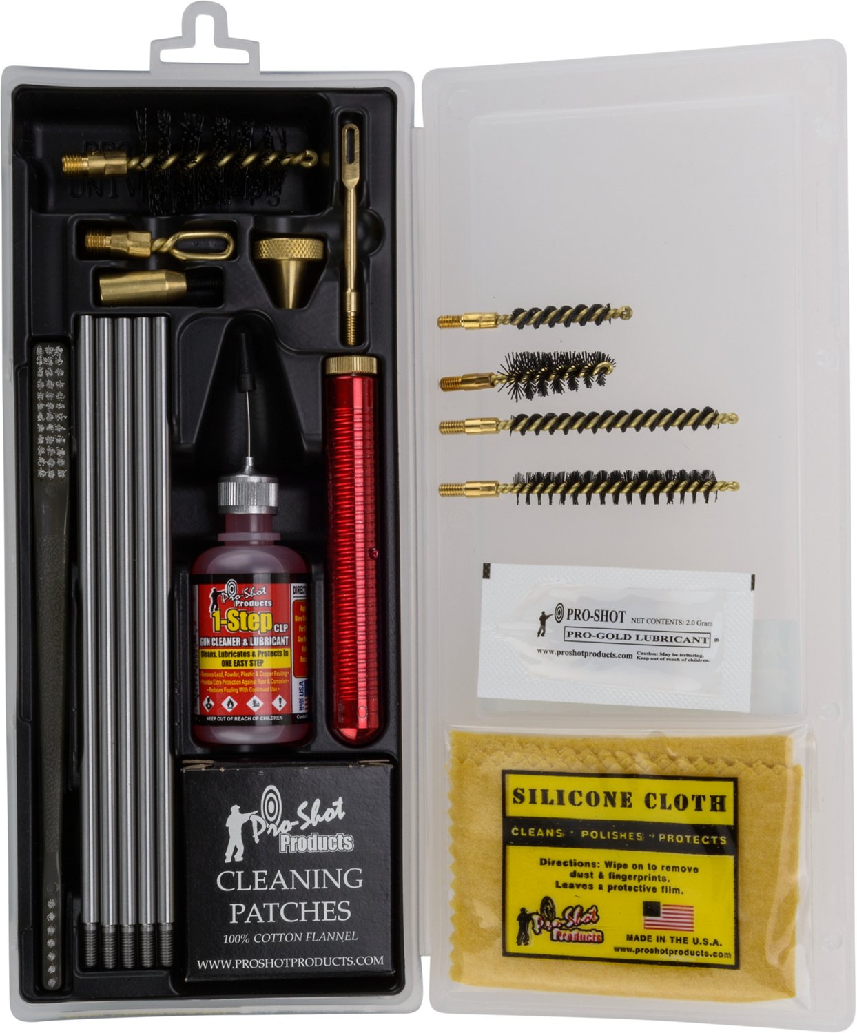 ProShot Rifle & Shotgun Gun Cleaning Kit .22 410 12g Multi Bore Cleaning 