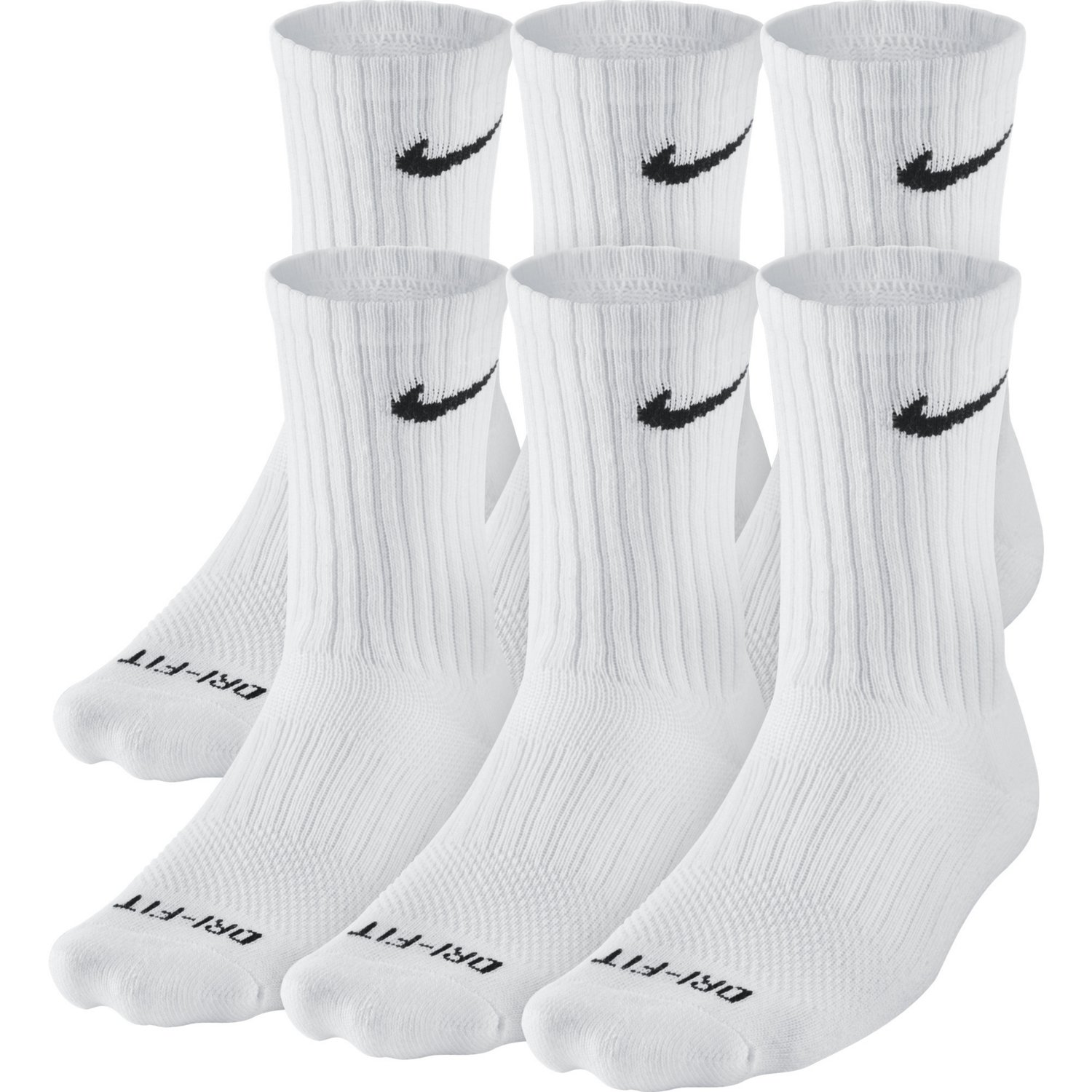 nike dri fit half cushion crew socks