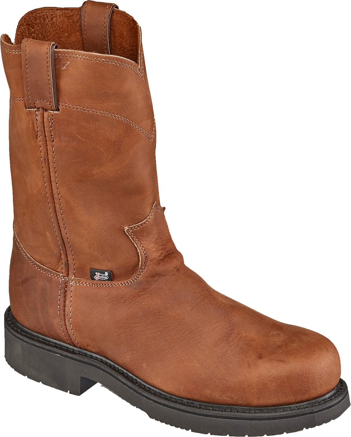 justin steel toe work boots academy
