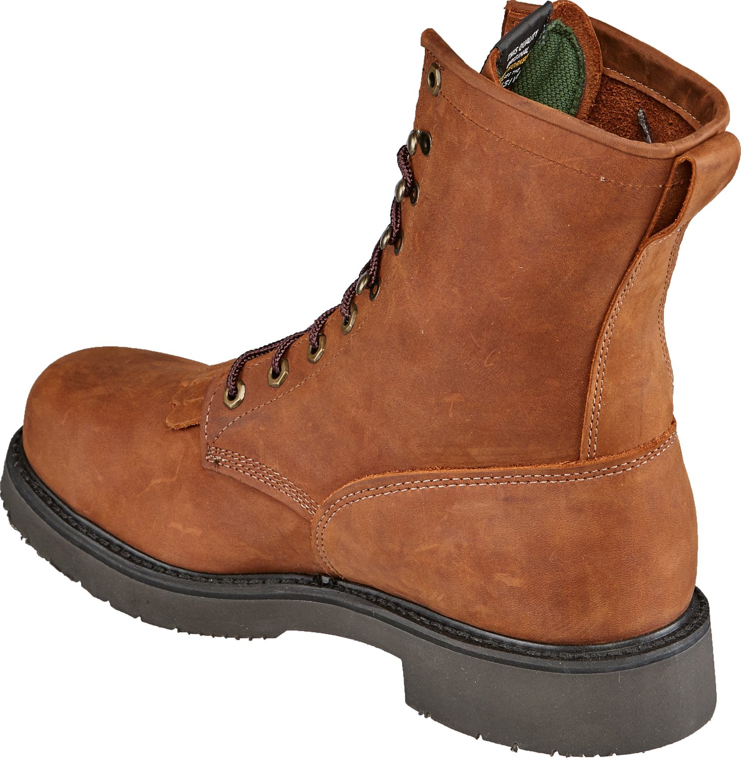 justin laceup work boots