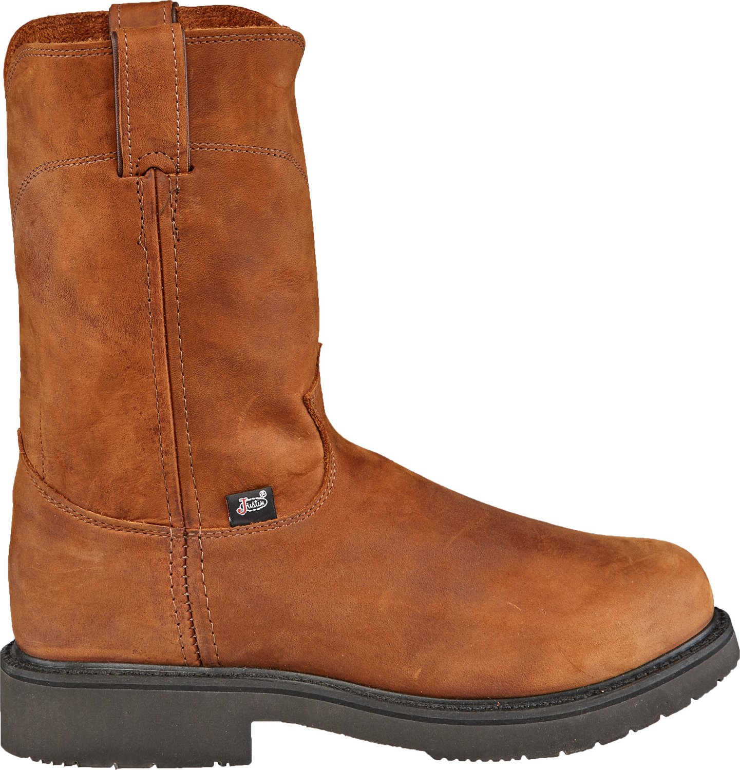 justin men's rugged cowhide waterproof wellington work boots