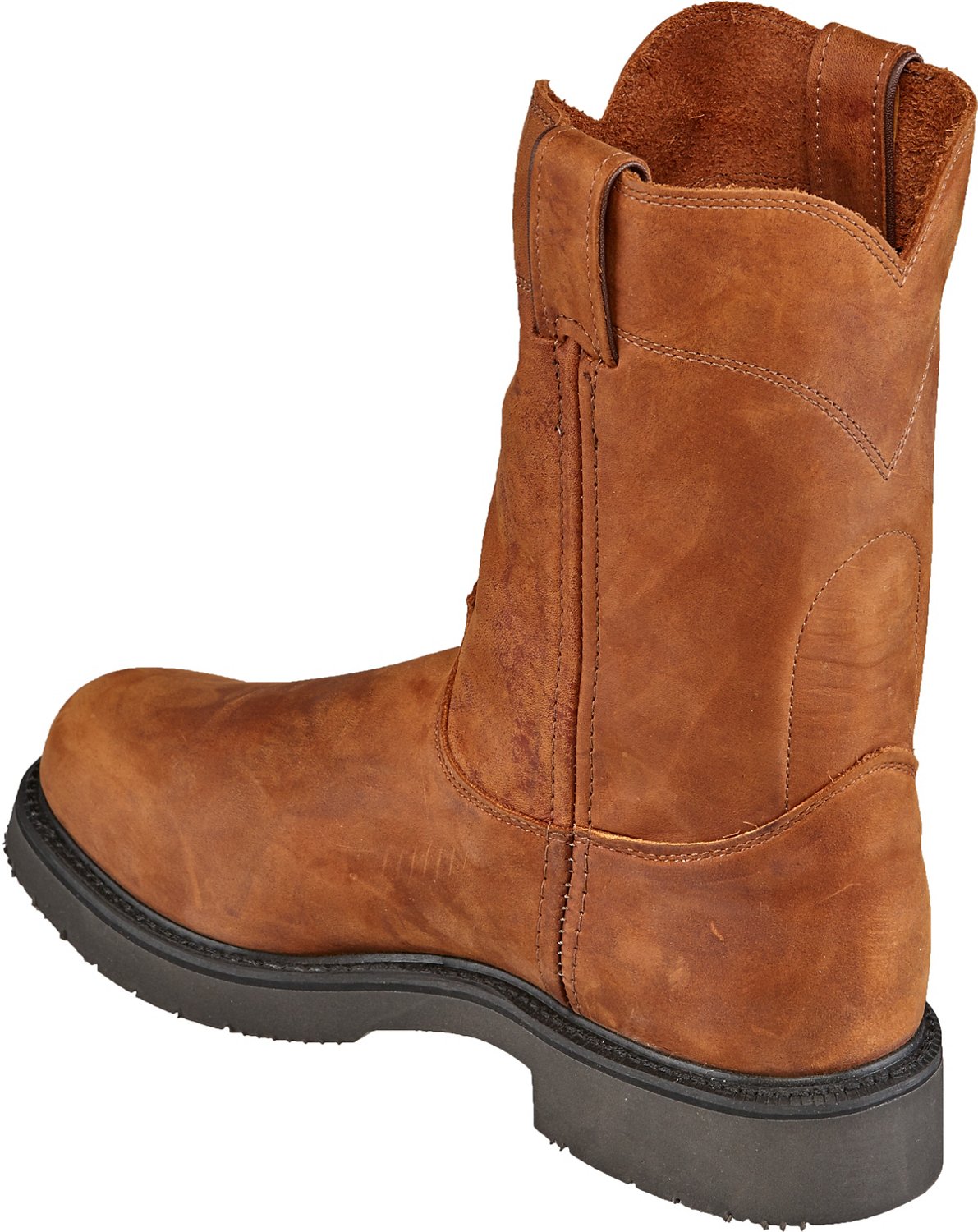 justin men's rugged cowhide waterproof wellington work boots