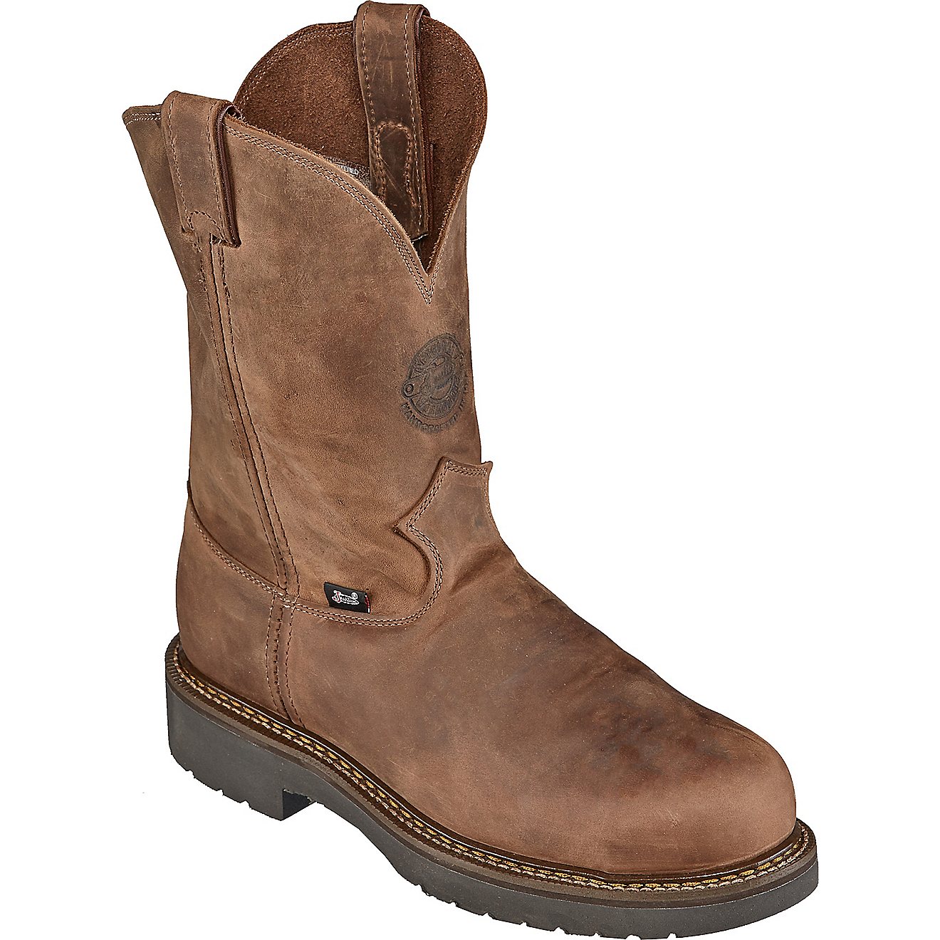 Justin Men's Rugged Bay Gaucho EH Steel Toe Wellington Work Boots                                                                - view number 2