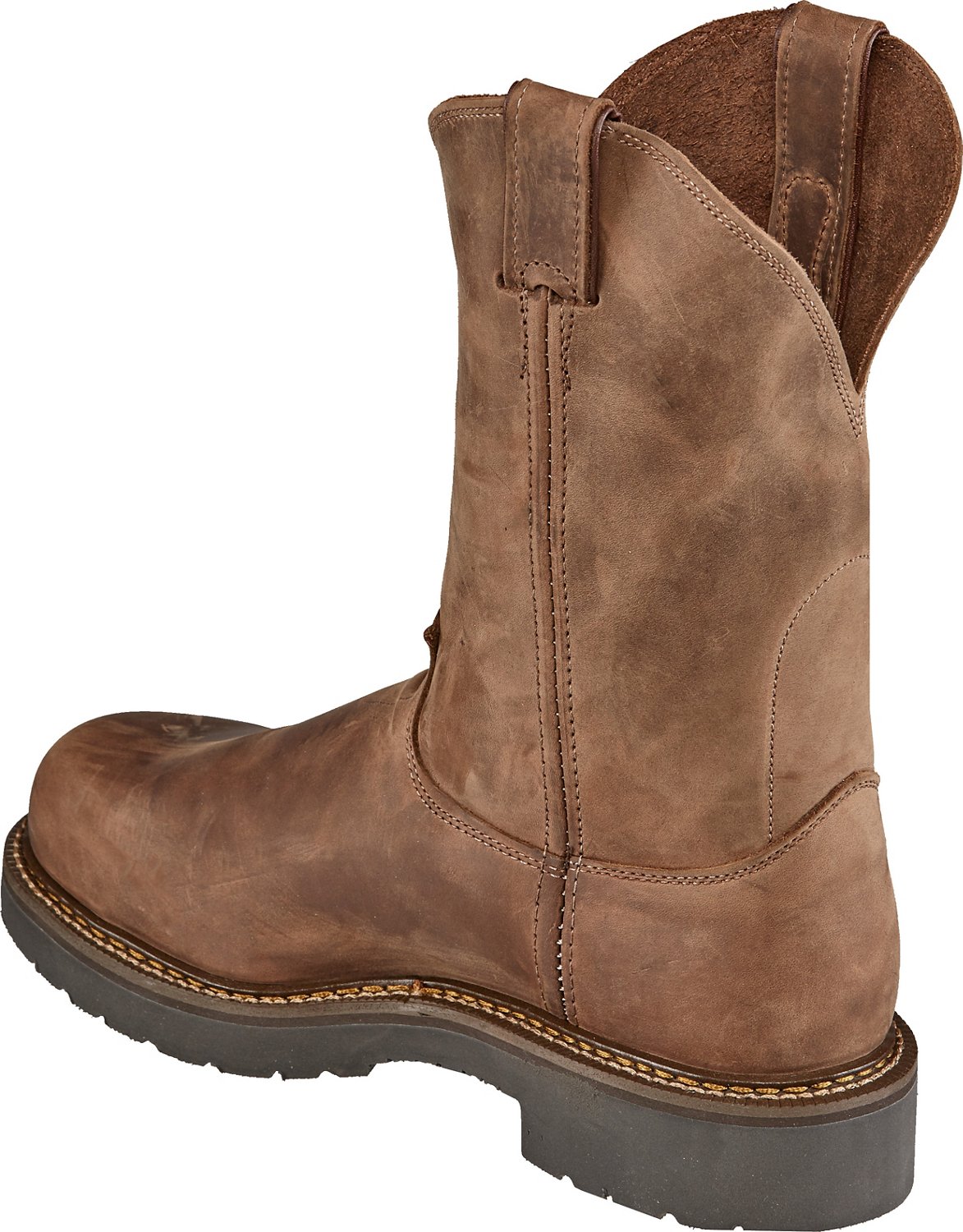 justin men's rugged cowhide waterproof wellington work boots