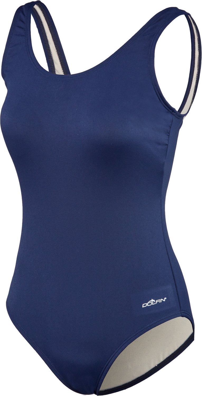 Dolfin Women's Moderate Scoop Back 1Piece Swimsuit Academy