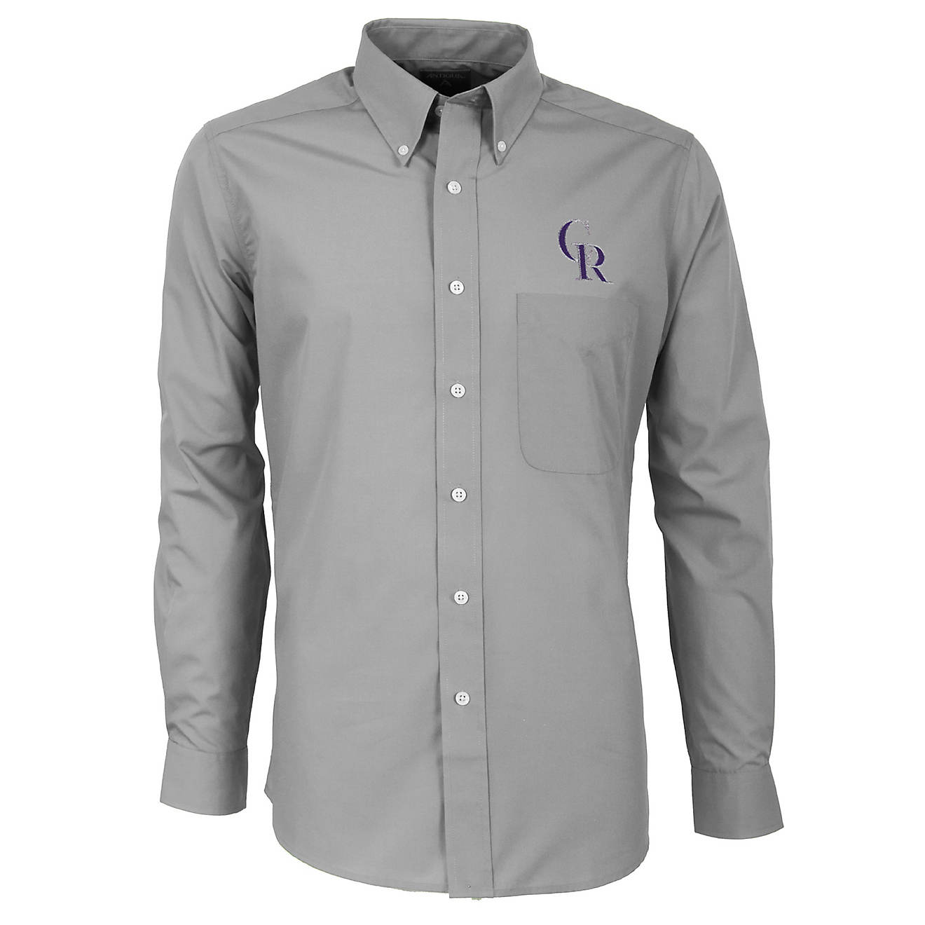 Antigua Men's Colorado Rockies Dynasty Long Sleeve Button Down Shirt ...