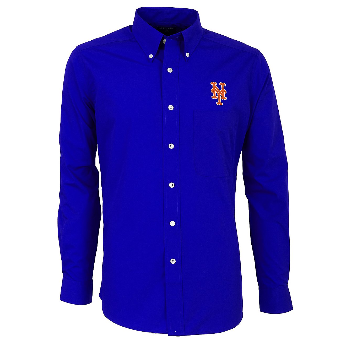Antigua Men's New York Mets Dynasty Long Sleeve Button Down Shirt                                                                - view number 1