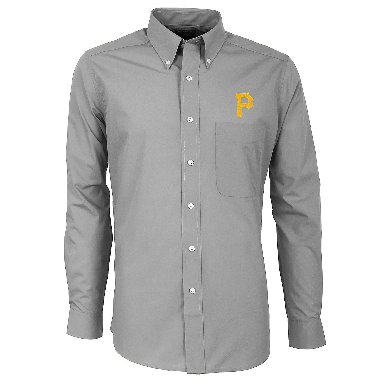 Antigua Men's Pittsburgh Pirates Dynasty Long Sleeve Button Down Shirt                                                           - view number 1