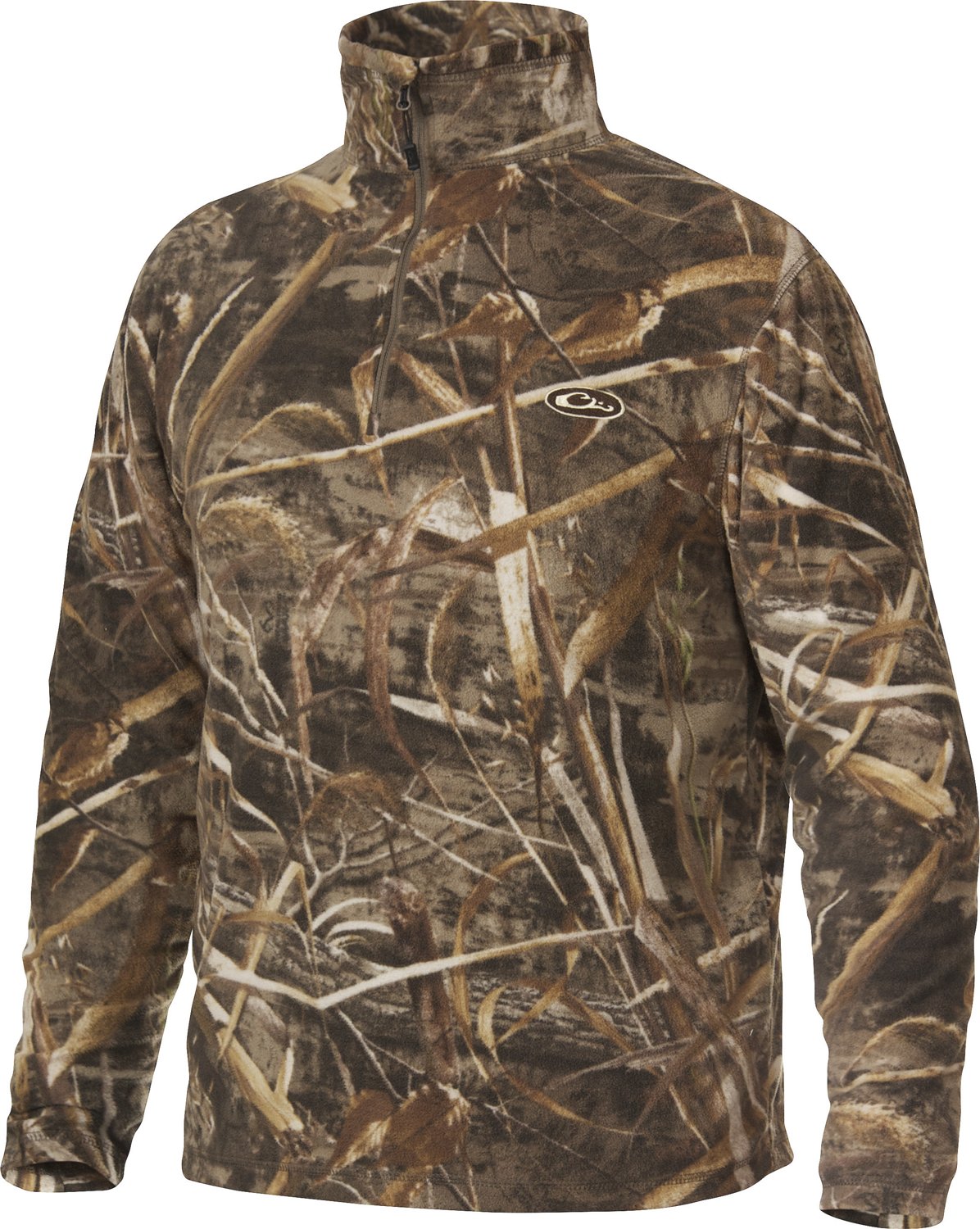 Drake Waterfowl Men's MST Camo Camp Fleece Pullover Academy