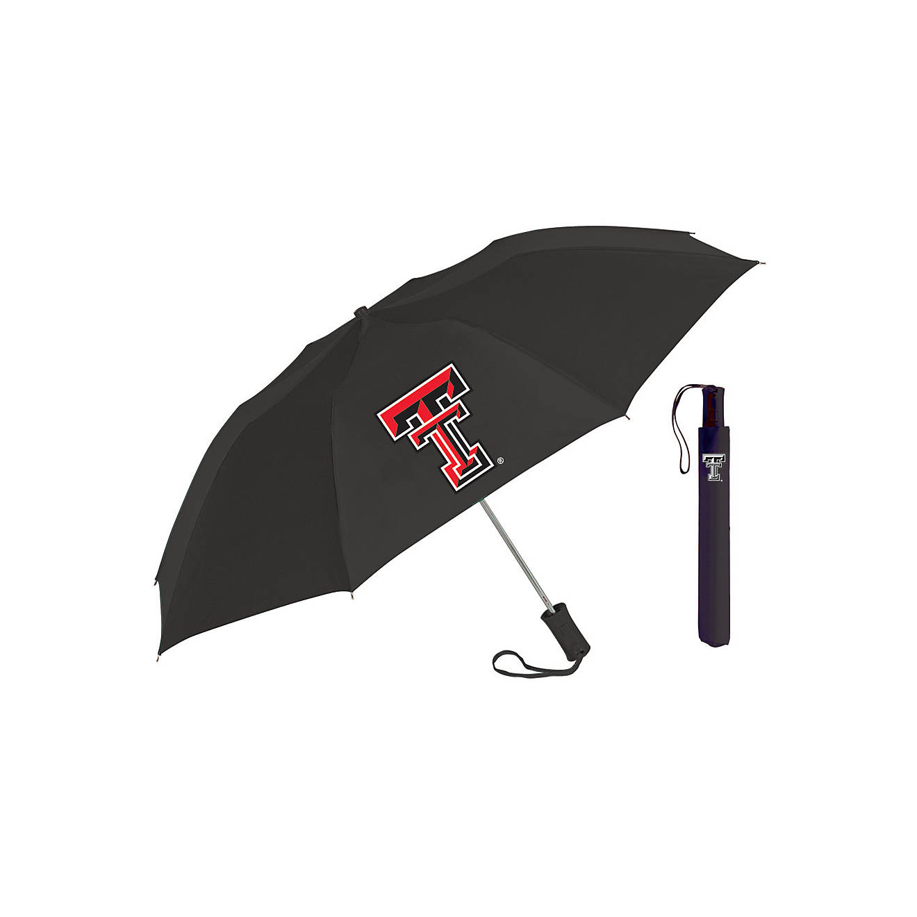 Storm Duds Adults' Texas Tech University Automatic Folding Umbrella                                                              - view number 1