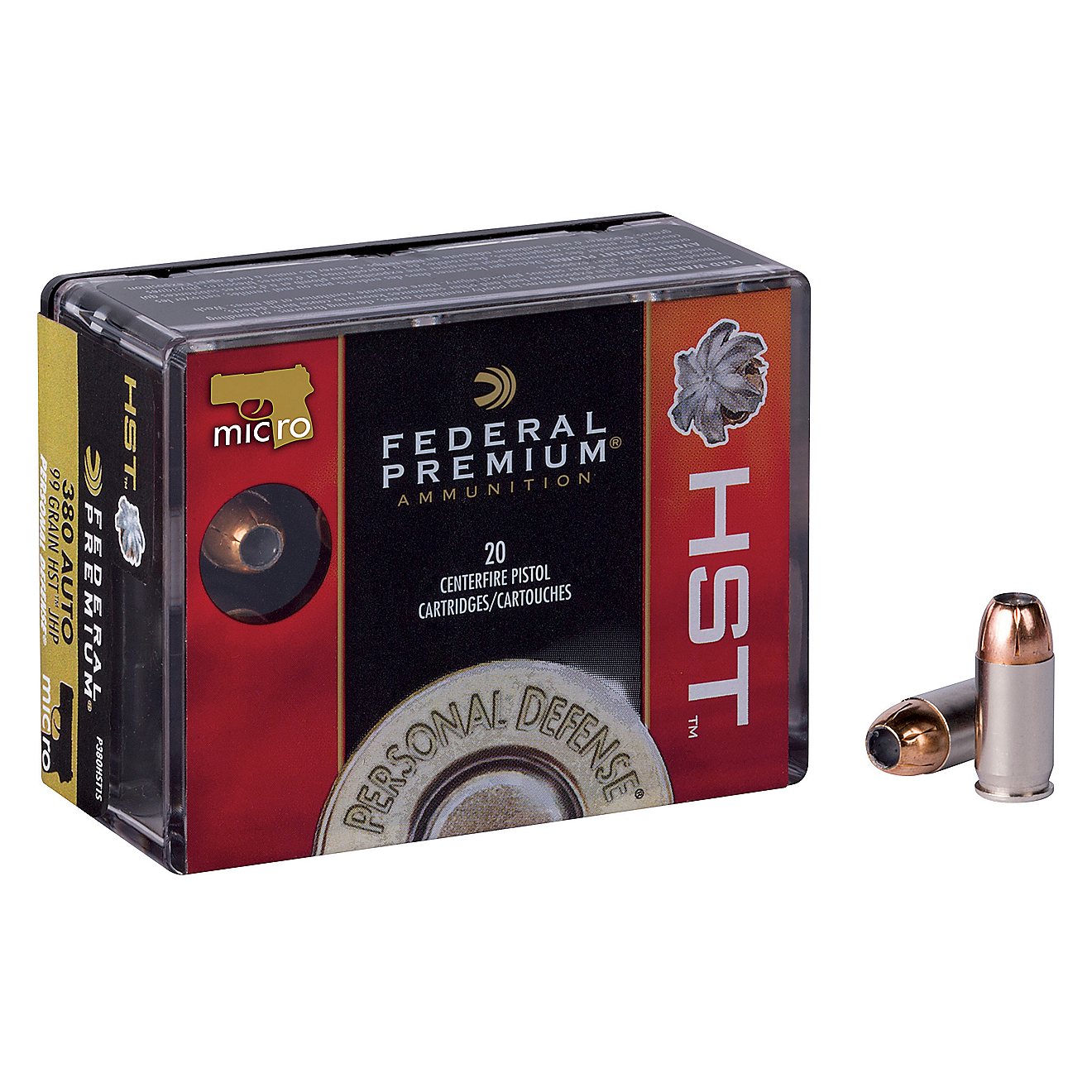 Federal Premium® Personal Defense® HST® .380 Auto/9 x 17mm Short 99-Grain Centerfire Pistol Ammunition  - 20 Rounds           - view number 1