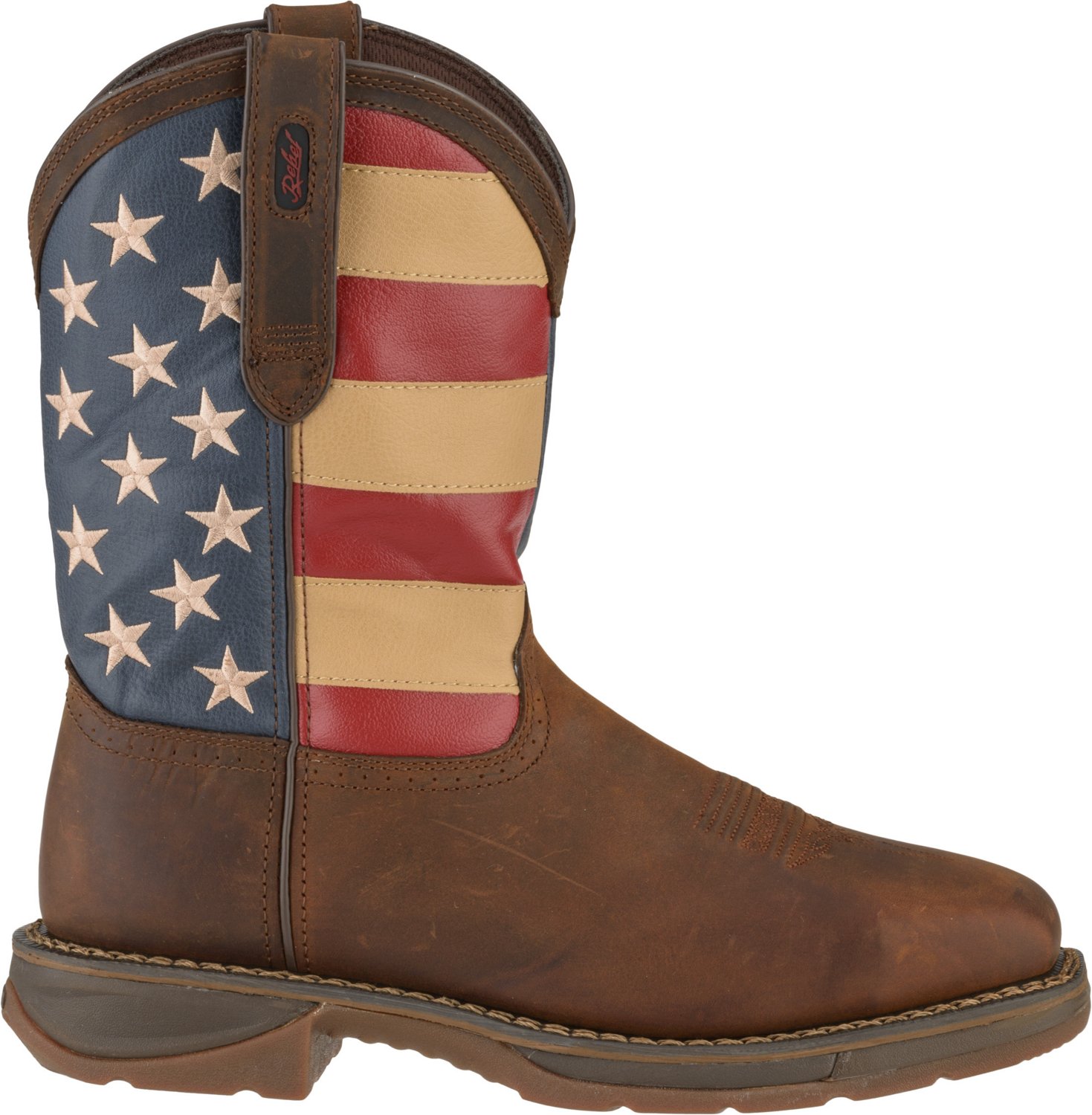 men's composite toe ripped flag western work boots
