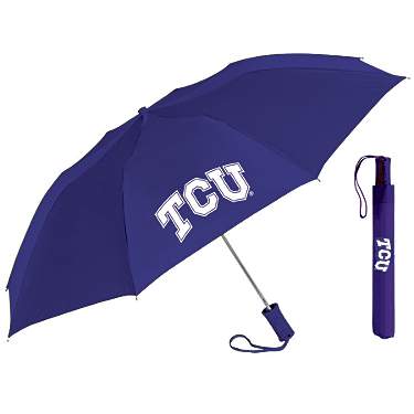 Storm Duds Adults' Texas Christian University 42" Automatic Folding Umbrella                                                    