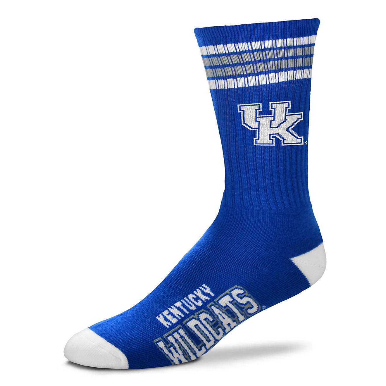 For Bare Feet Men's University of Kentucky 4-Stripe Deuce Crew Socks                                                             - view number 1